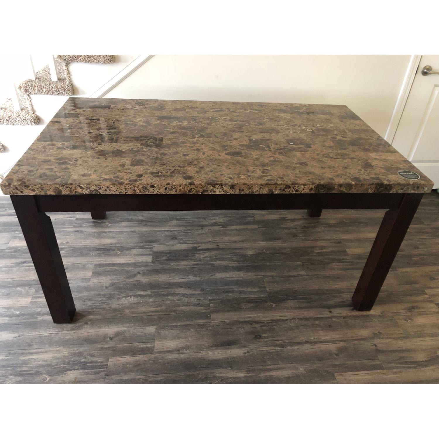 Raymour & Flanigan Bedrock Marble Dining Table - image-1