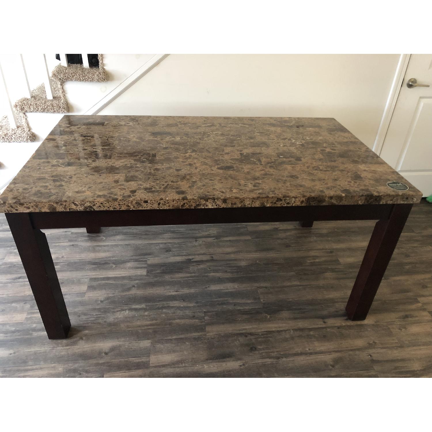Raymour & Flanigan Bedrock Marble Dining Table - image-2