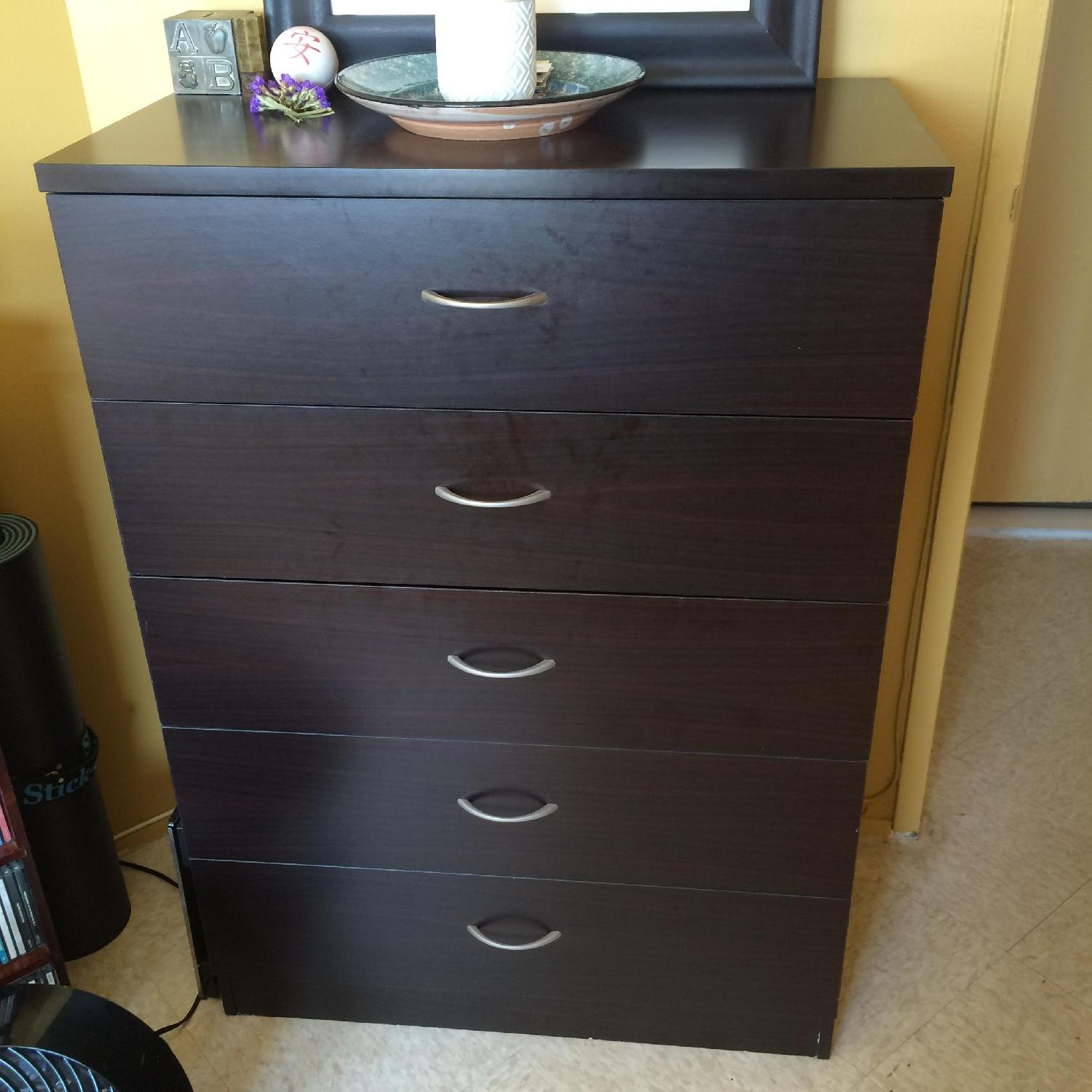 Ikea Cherry Wood Chest of Drawers - image-2