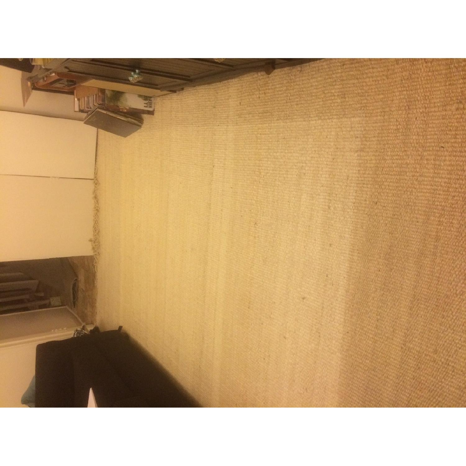 Hand-Woven Natural Fiber Natural Fiber Jute Bleached Rug - image-2