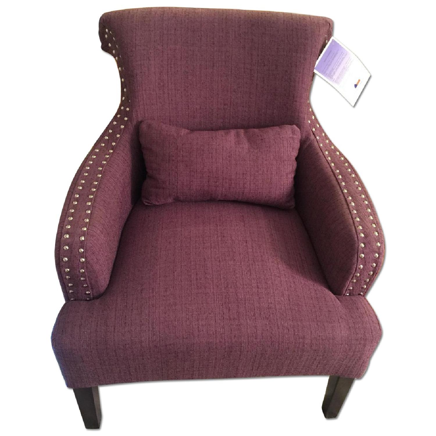 Hokku Designs Purple Studded Sofa Chair - image-0