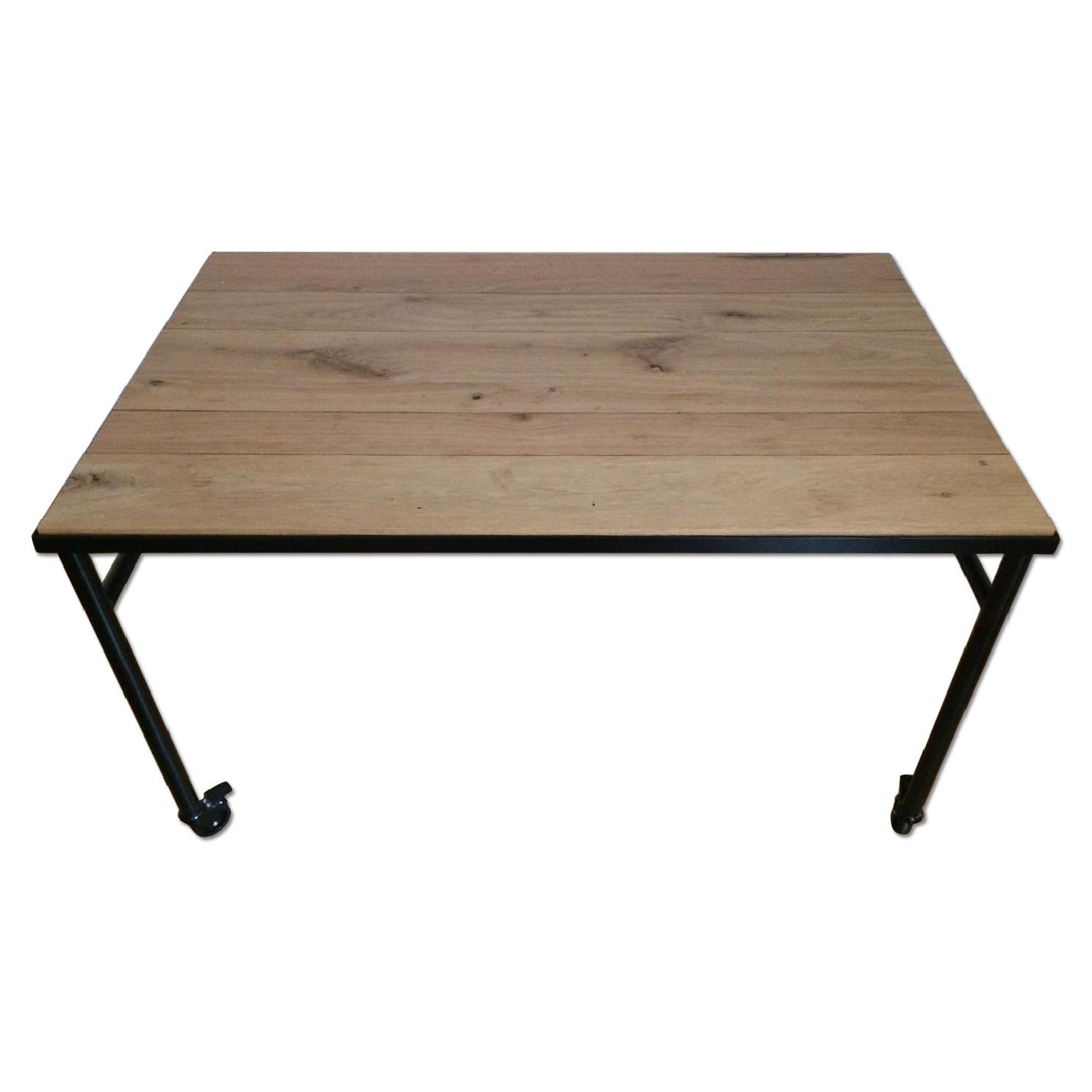 Ikea Solid Wood & Metal Dining Table - image-0