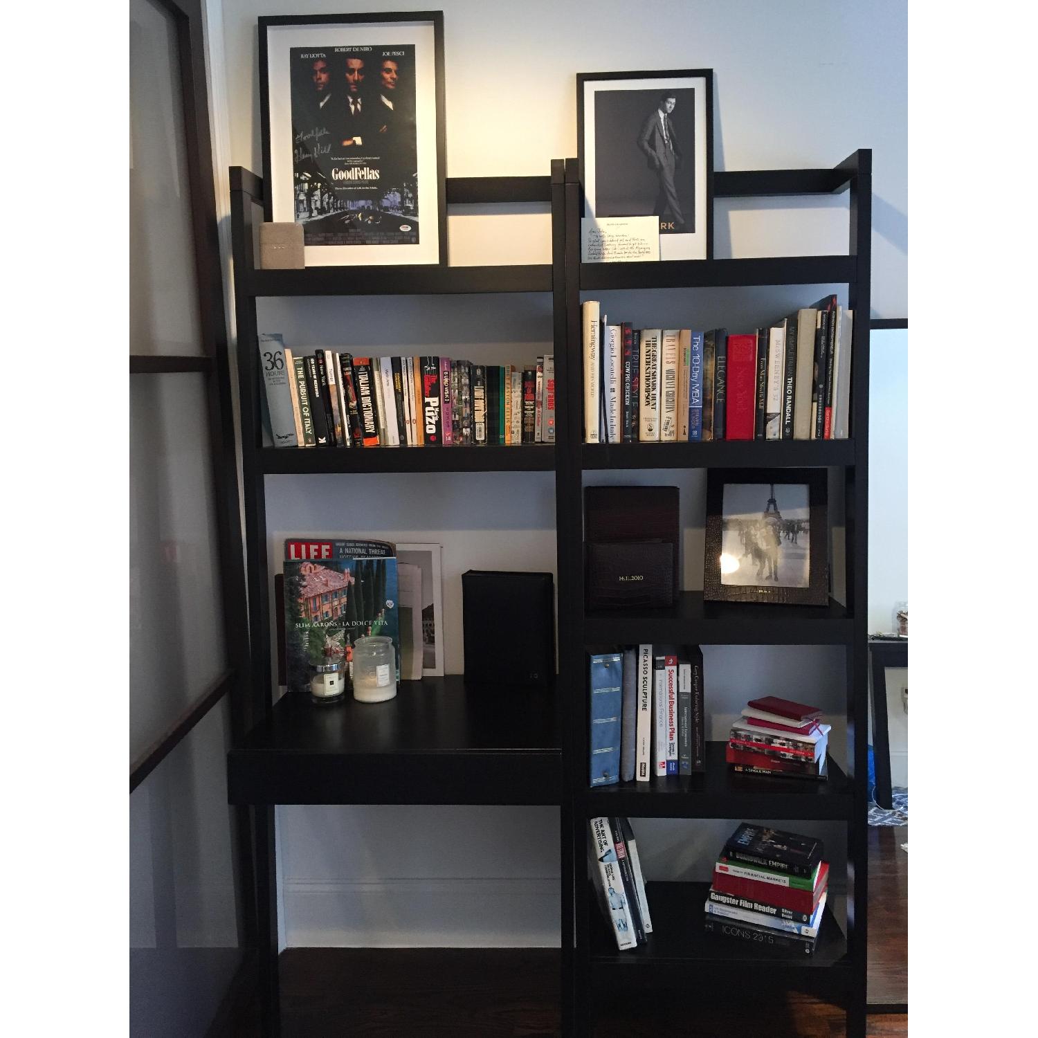 Crate & Barrel Leaning Bookcase w/ Desk AptDeco