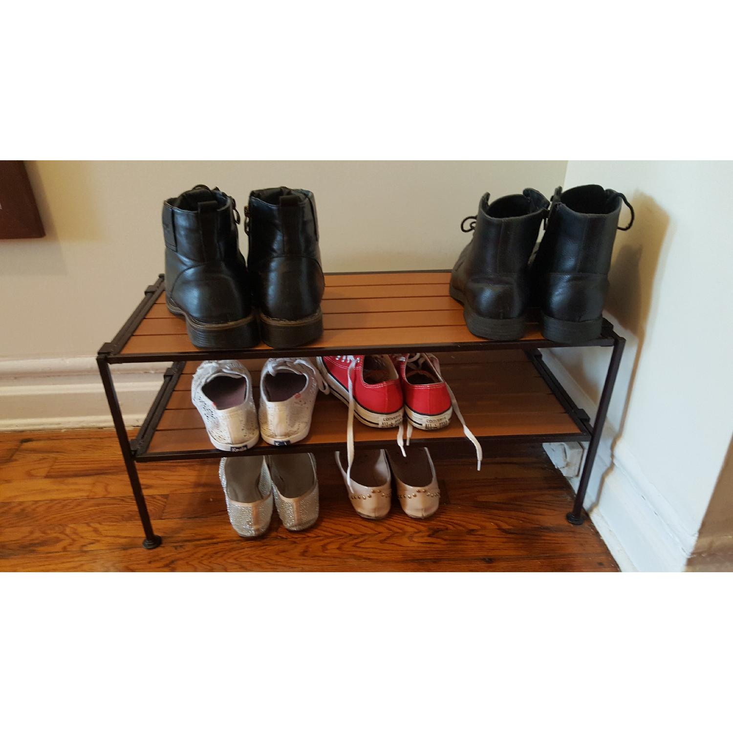 Bed Bath & Beyond 2-Tier Iron Stackable Shoe Storage Rack - image-3