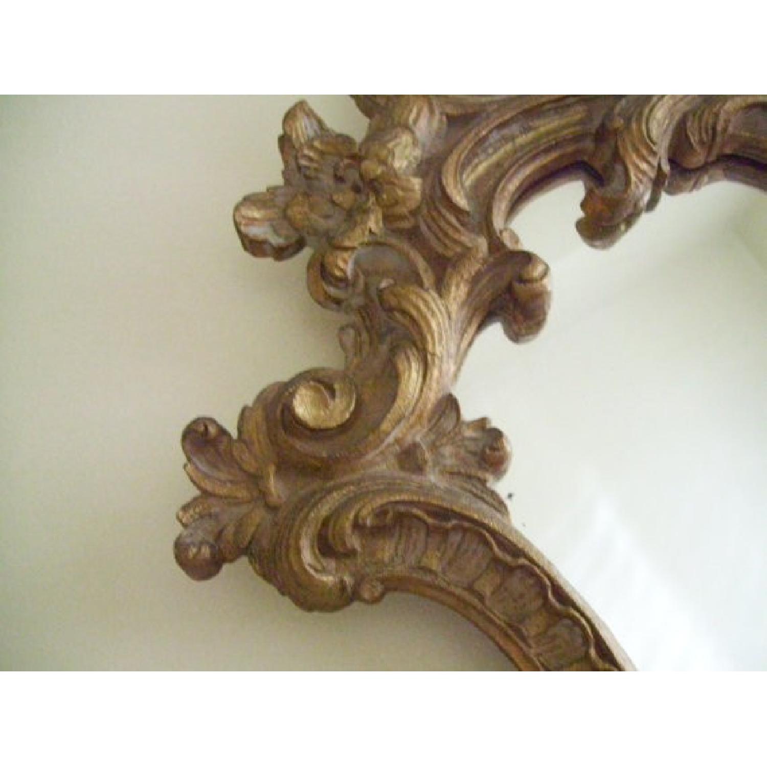 Vintage Syroco Wood Mirror Shelf Sconces - image-3