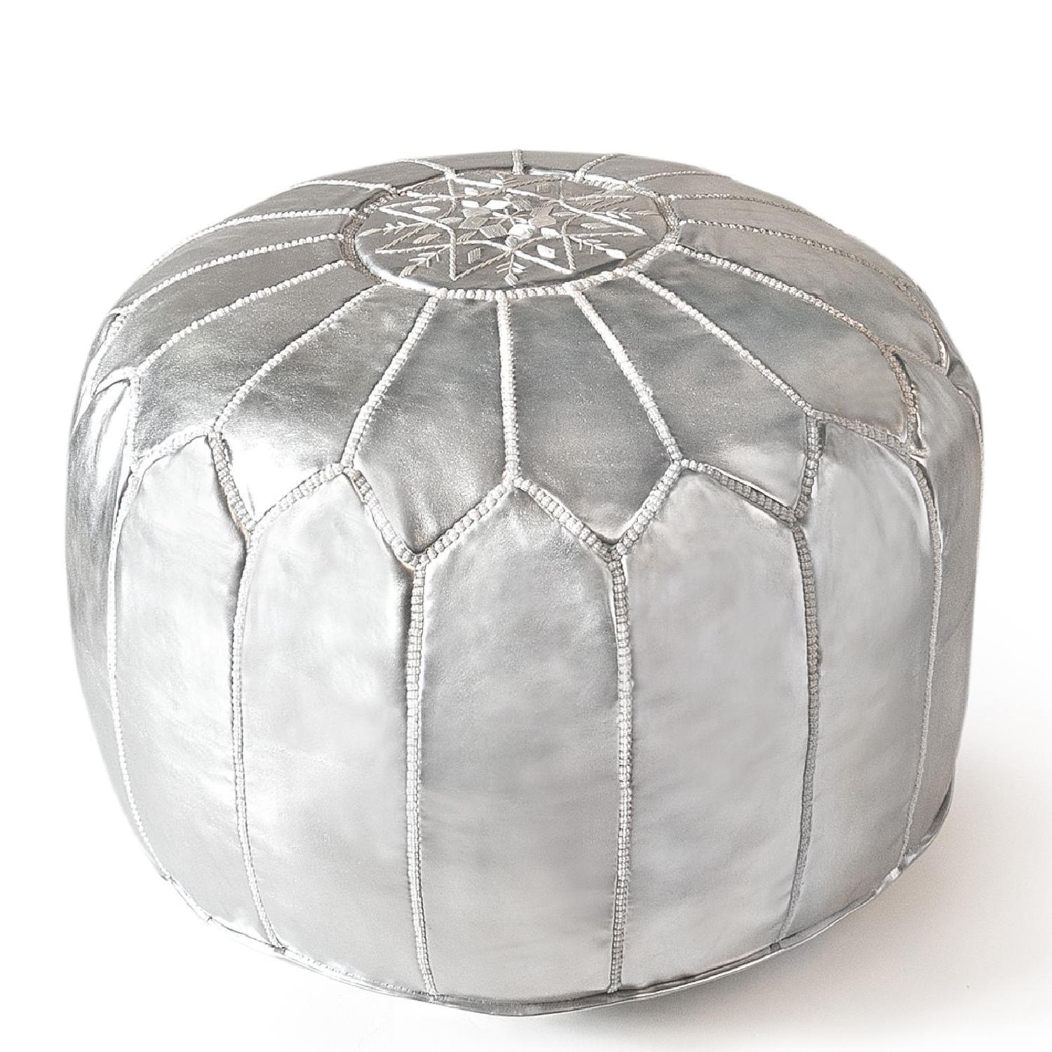 Jonathan Adler Leather Moroccan Pouf - image-2