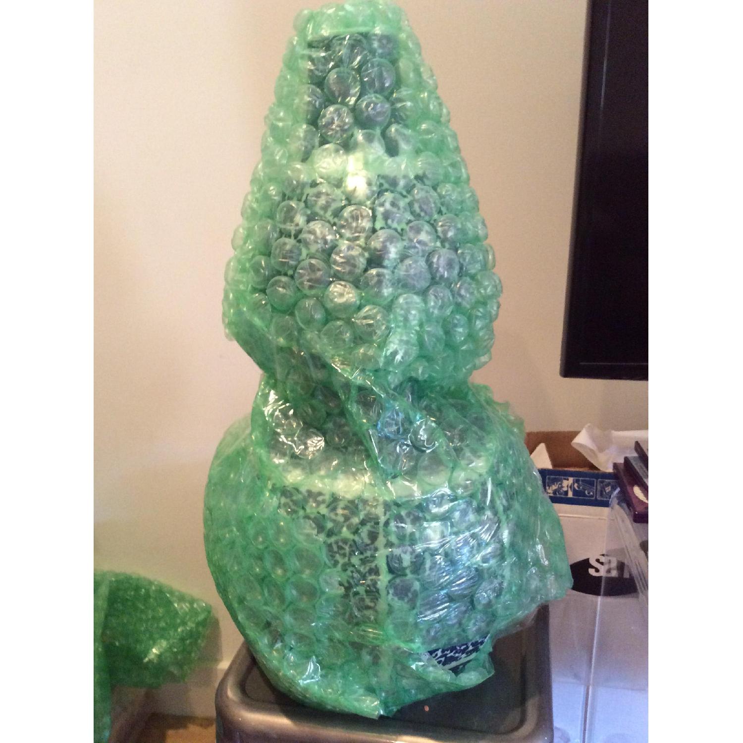 Williams Sonoma Decorative Stacked Gourd Blue/White Vase - image-2