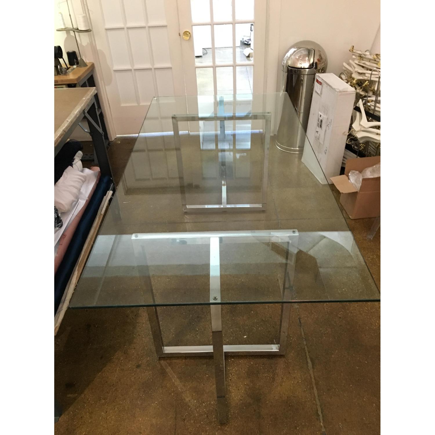 CB2 Smart Glass Top Executive Desk - image-5