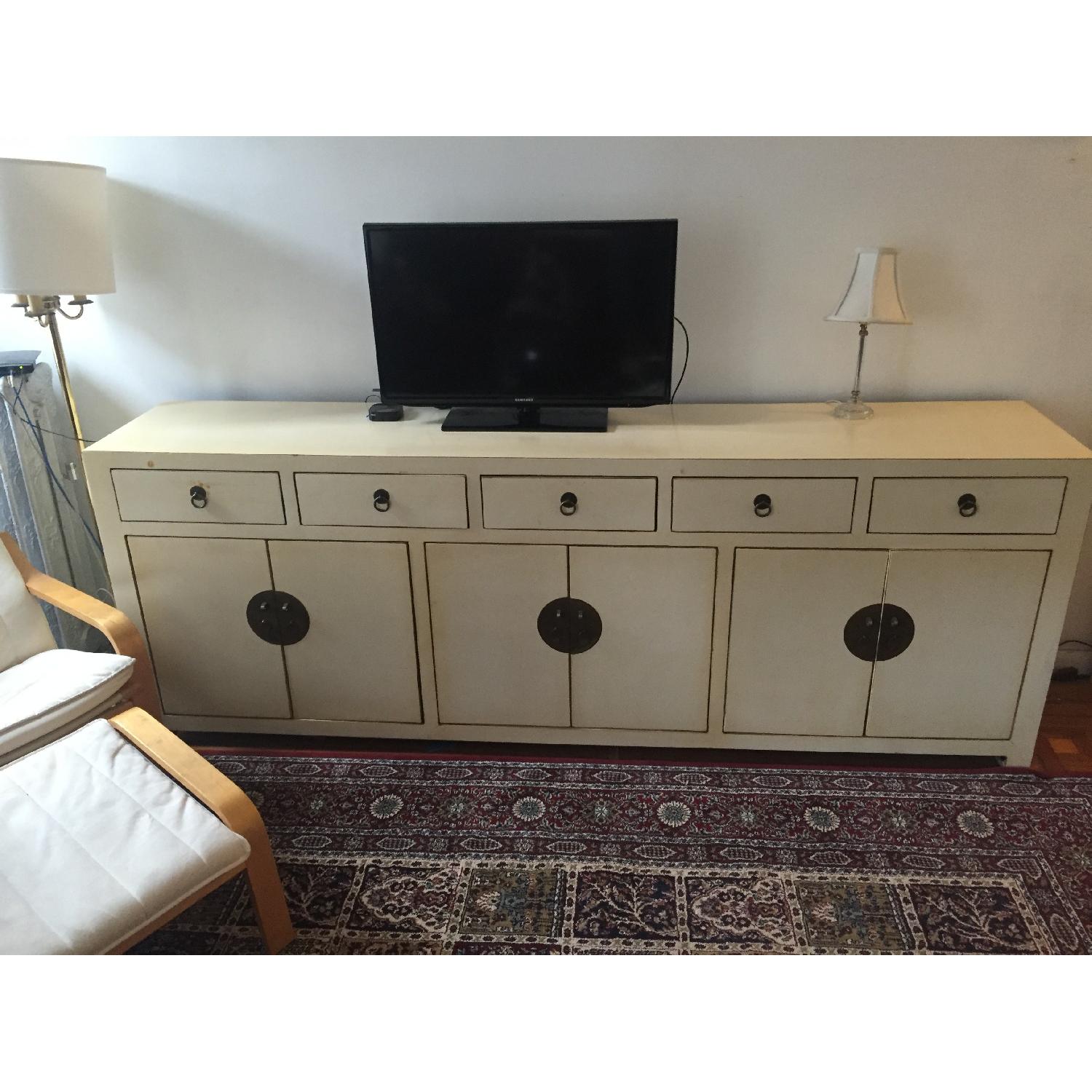 Asian Inspired Sideboard in White - image-1