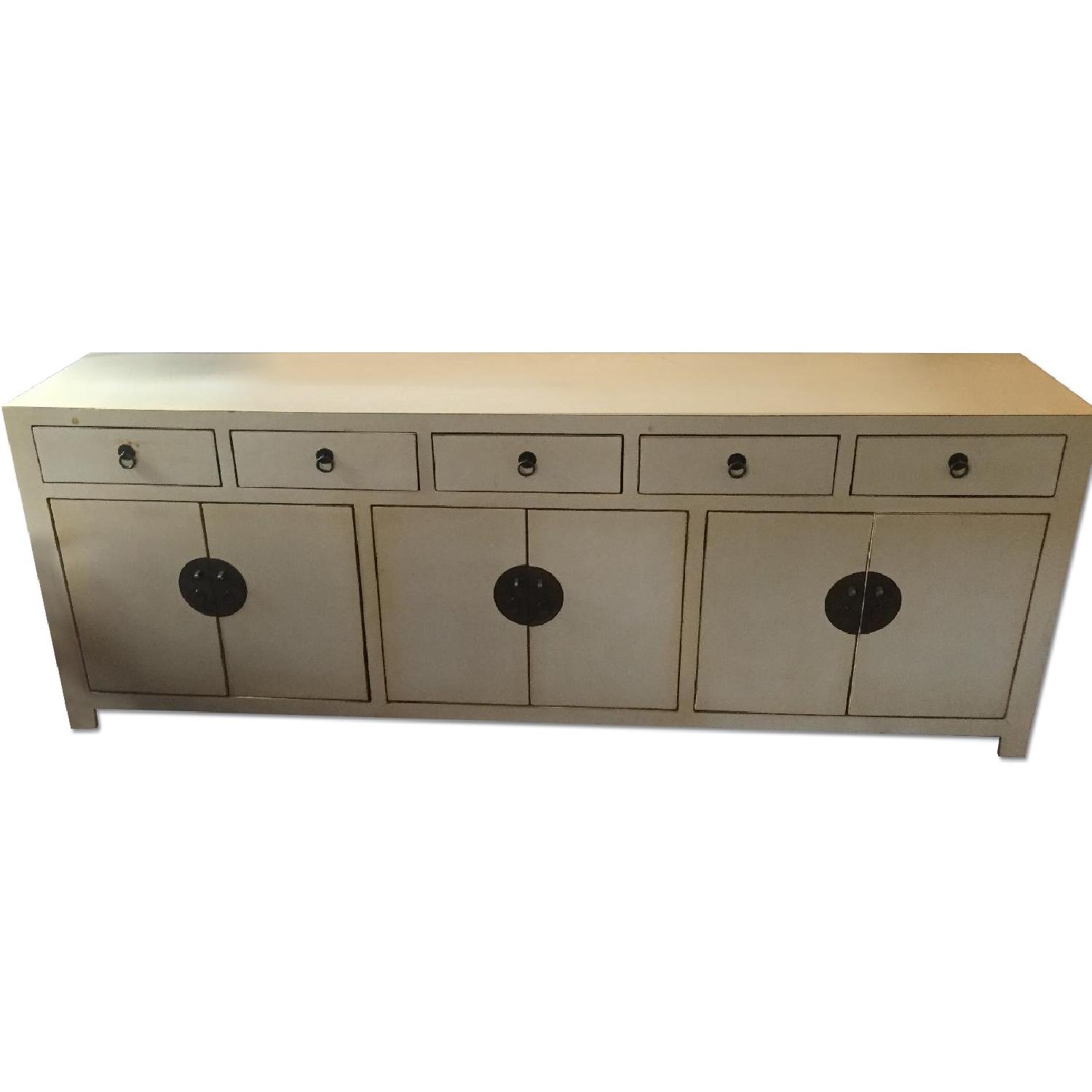 Asian Inspired Sideboard in White - image-0