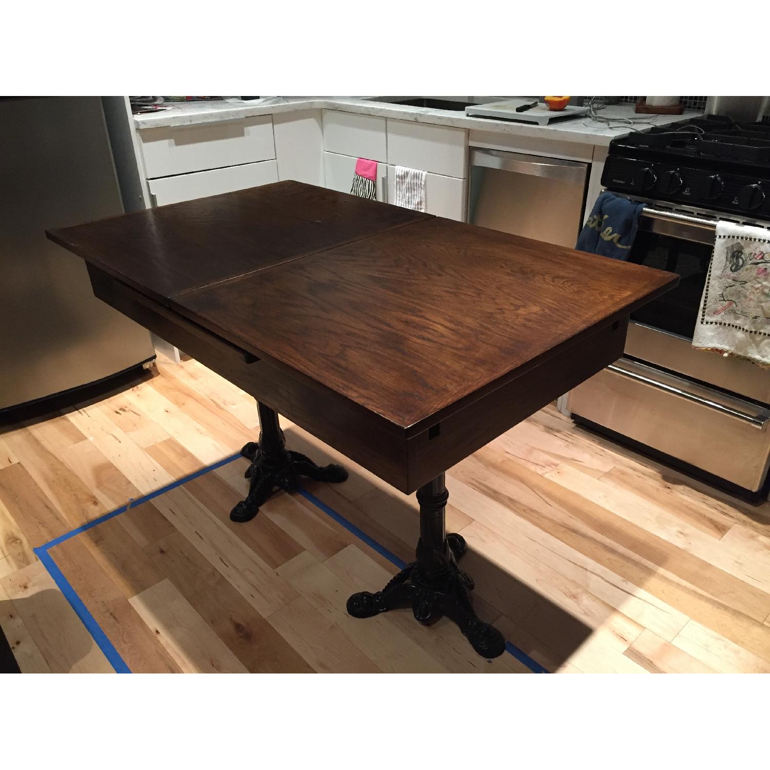 Wood & Iron Extending Dining Table - image-3