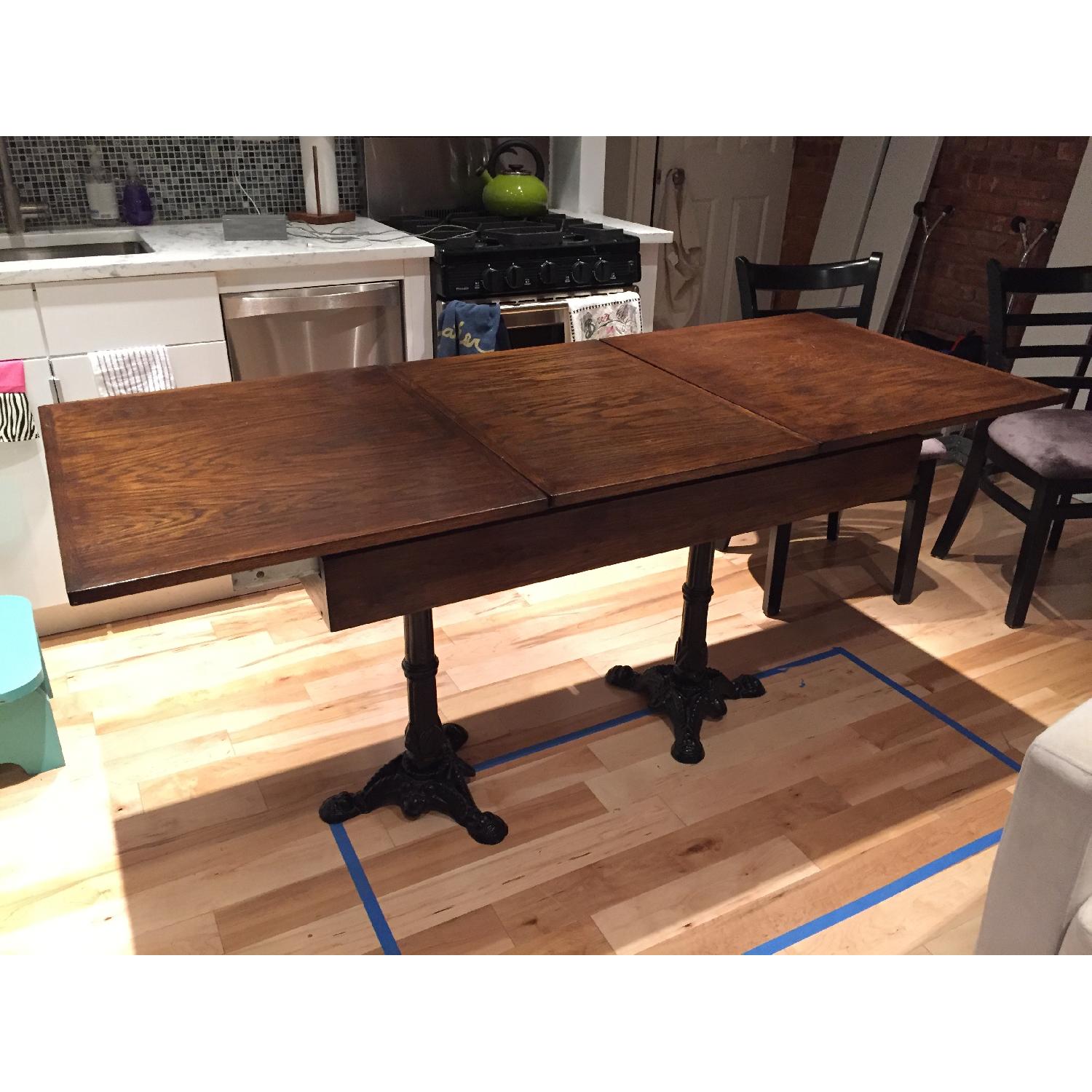 Wood & Iron Extending Dining Table - image-4