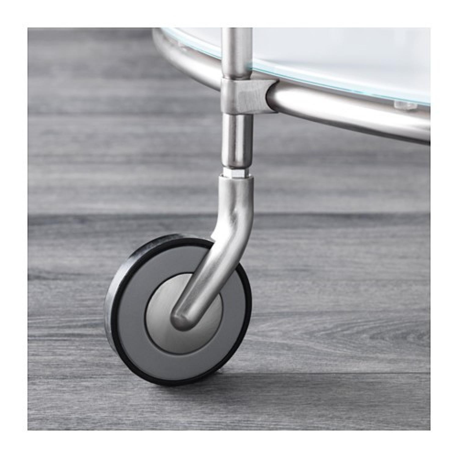 Ikea Strind White Glass Coffee Table - image-2