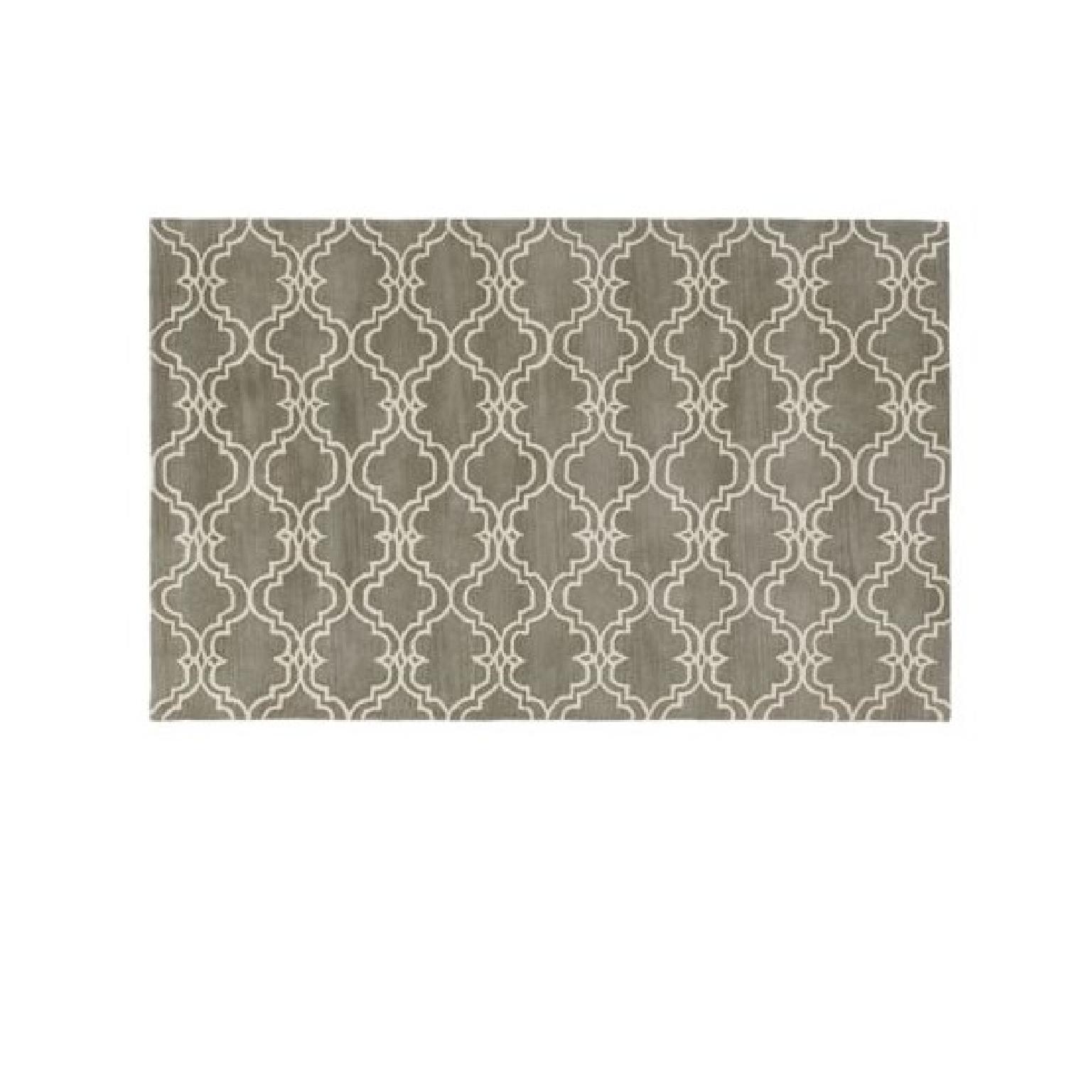 Pottery Barn Scroll Tile Wool Rug - image-3