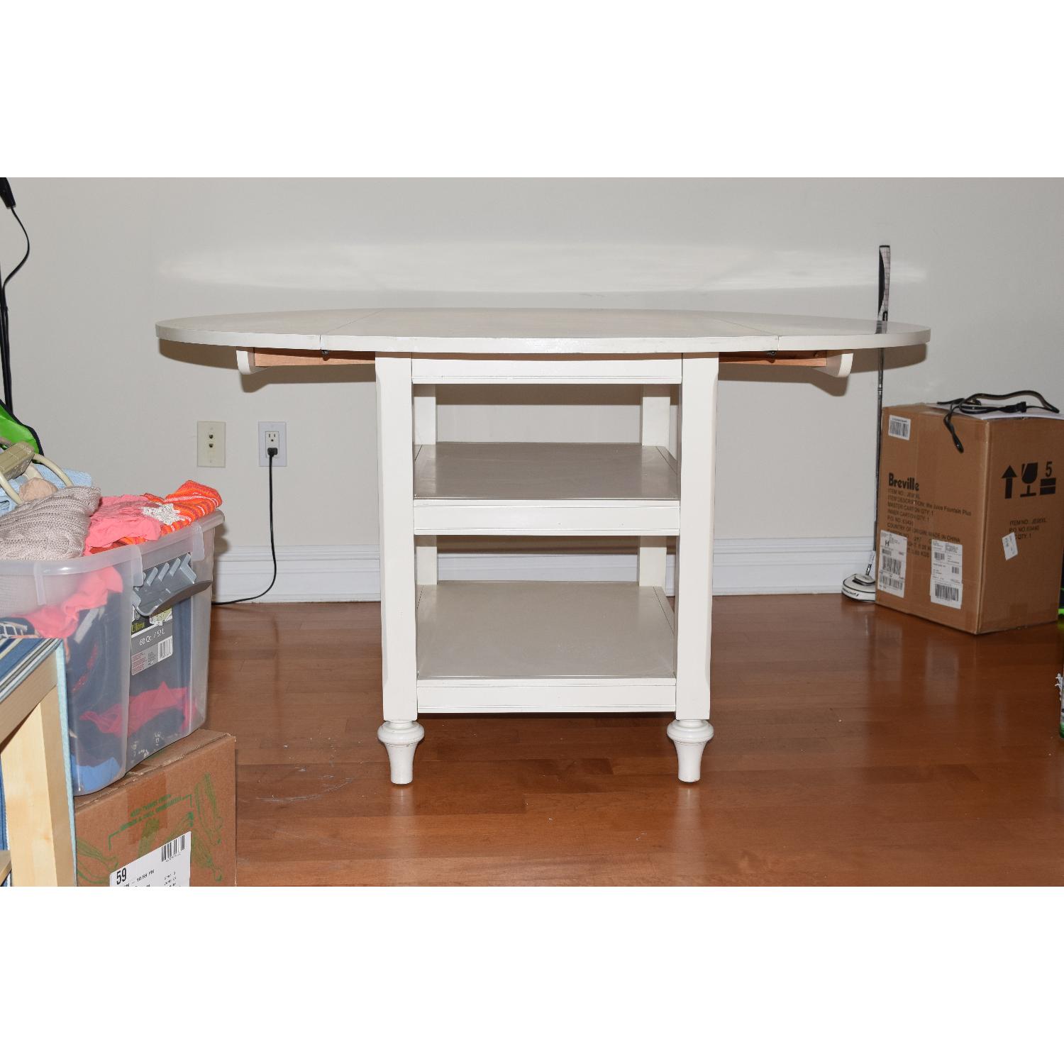 Pottery Barn Shayne Drop-Leaf Kitchen Table - image-9