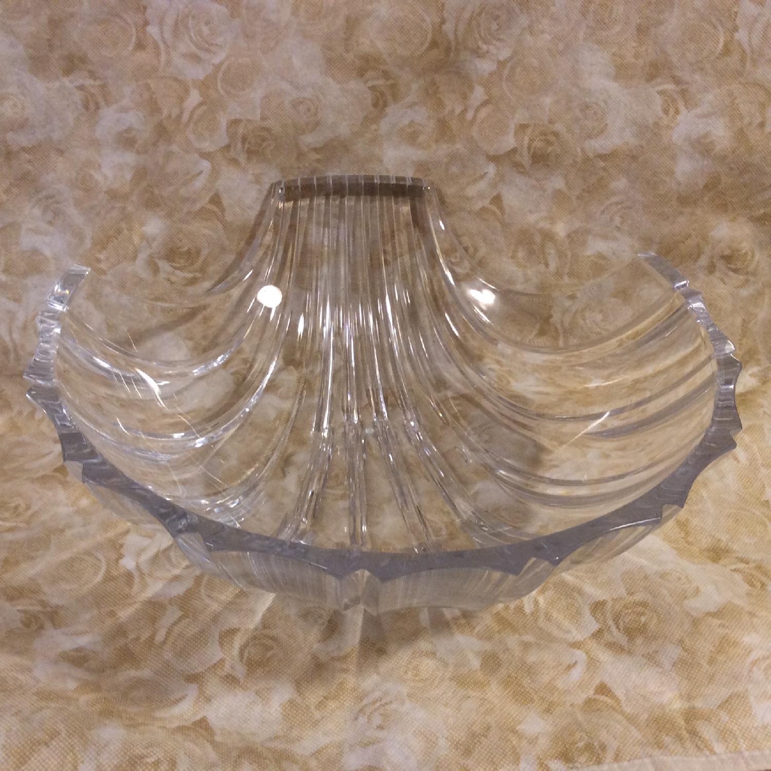 Mikasa Etched Lead Crystal Large Shell Serving Dish - image-3