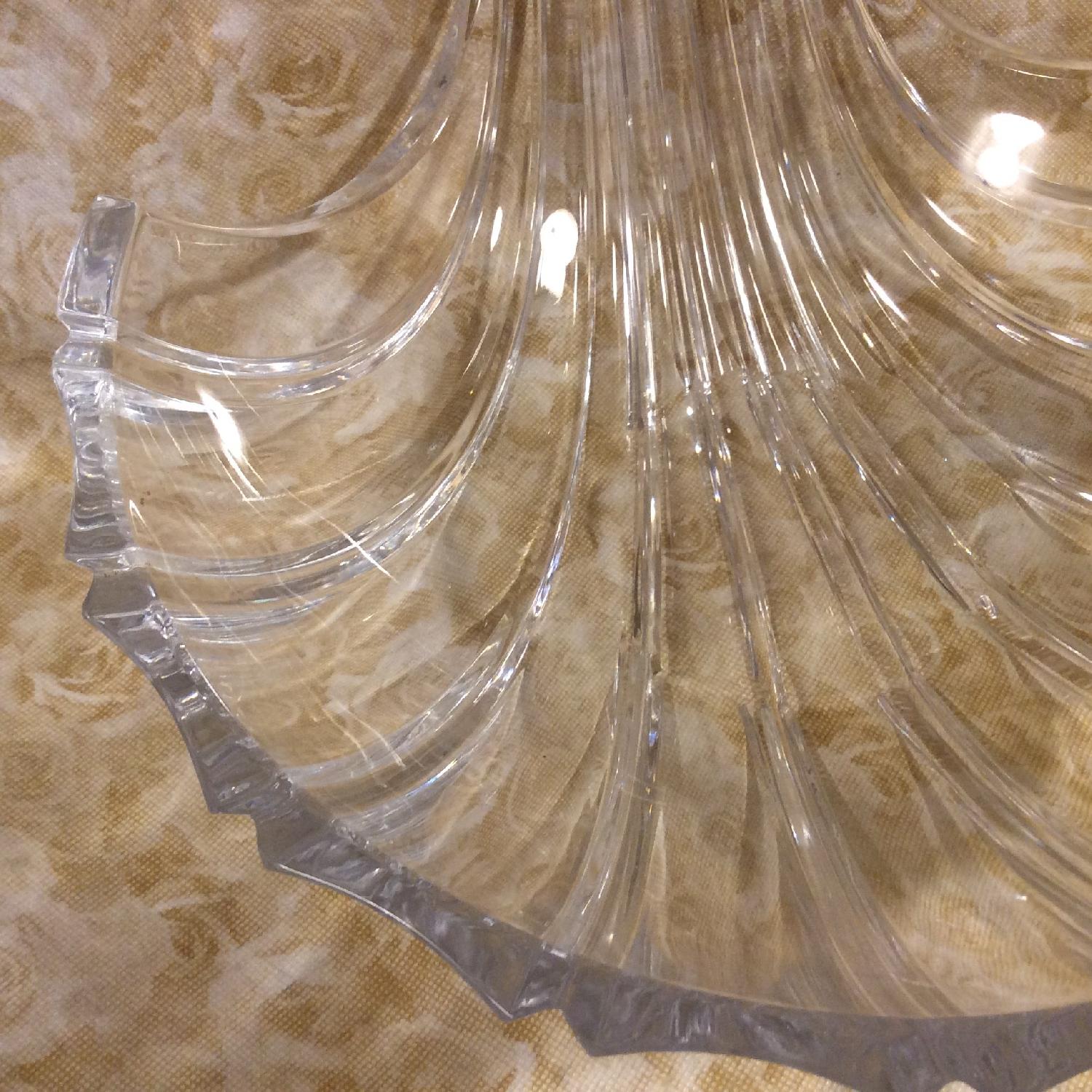 Mikasa Etched Lead Crystal Large Shell Serving Dish - image-4