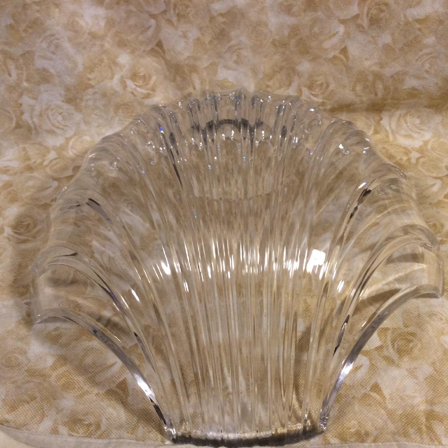 Mikasa Etched Lead Crystal Large Shell Serving Dish - image-6