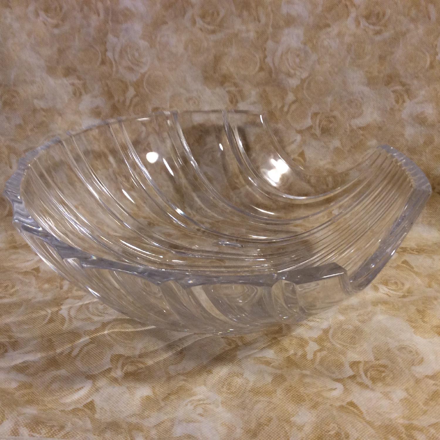 Mikasa Etched Lead Crystal Large Shell Serving Dish - image-7
