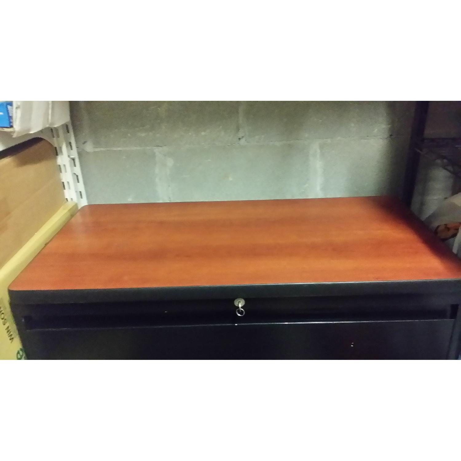 Black 3 Drawer Lateral File Cabinet For Sale On Aptdeco
