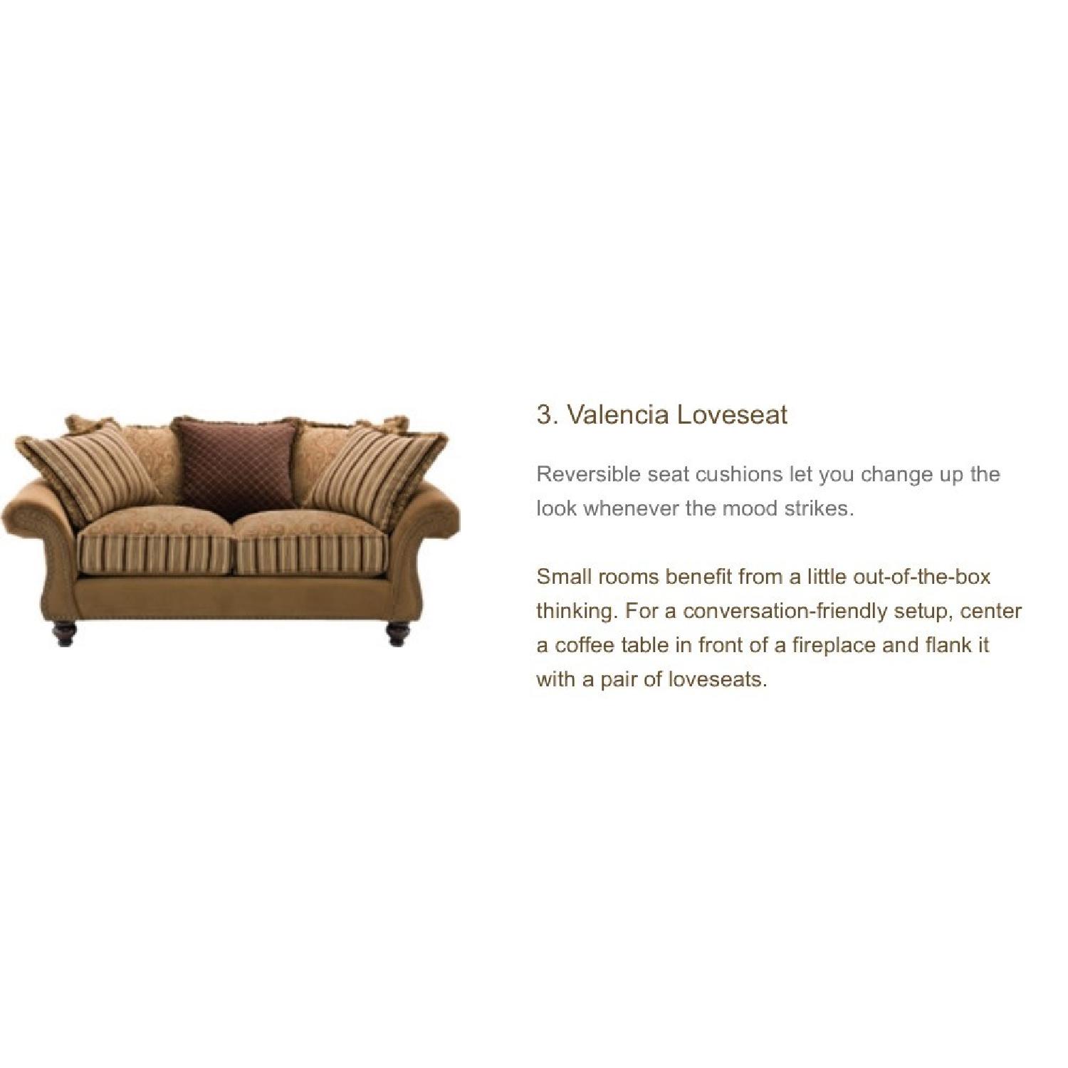 Raymour & Flanigan Cindy Crawford Home Valencia Sofa w/ Reversible Cushions & Pillows - image-4