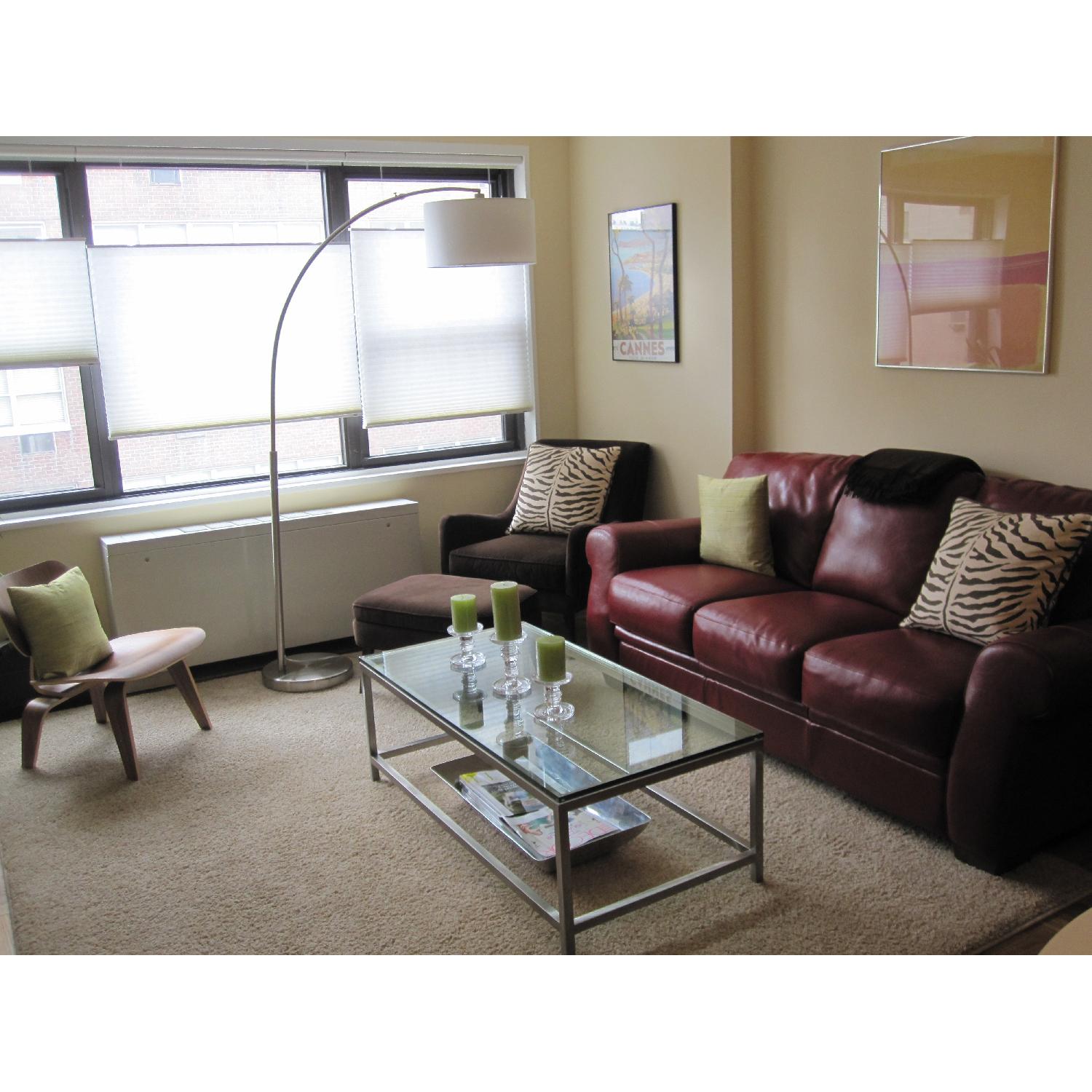 Room & Board Quinn Chair & Ottoman in Cocoa Brown Velvet - image-5