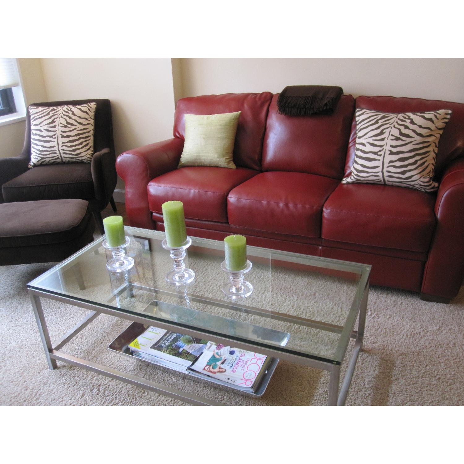 Room & Board Quinn Chair & Ottoman in Cocoa Brown Velvet - image-6