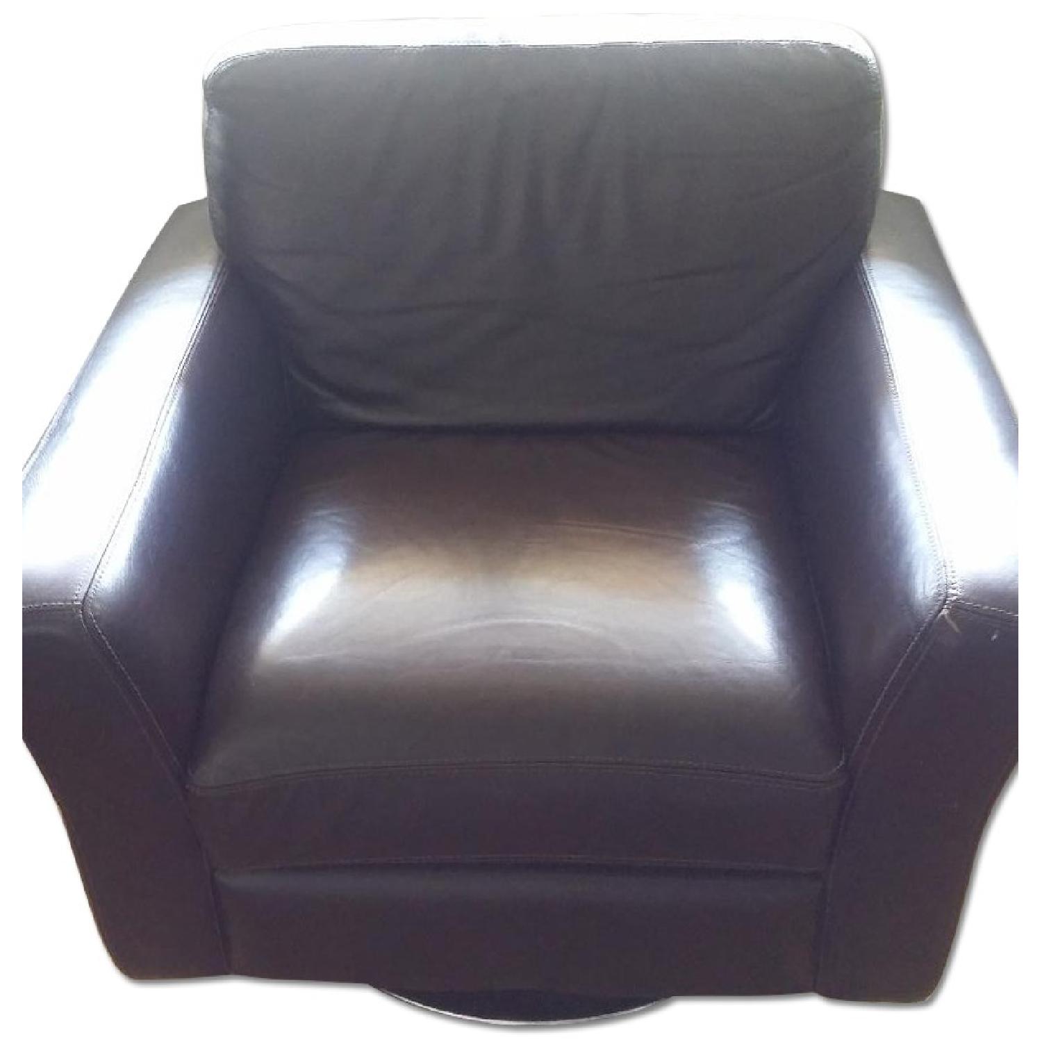 Macy's Leather Armchair AptDeco