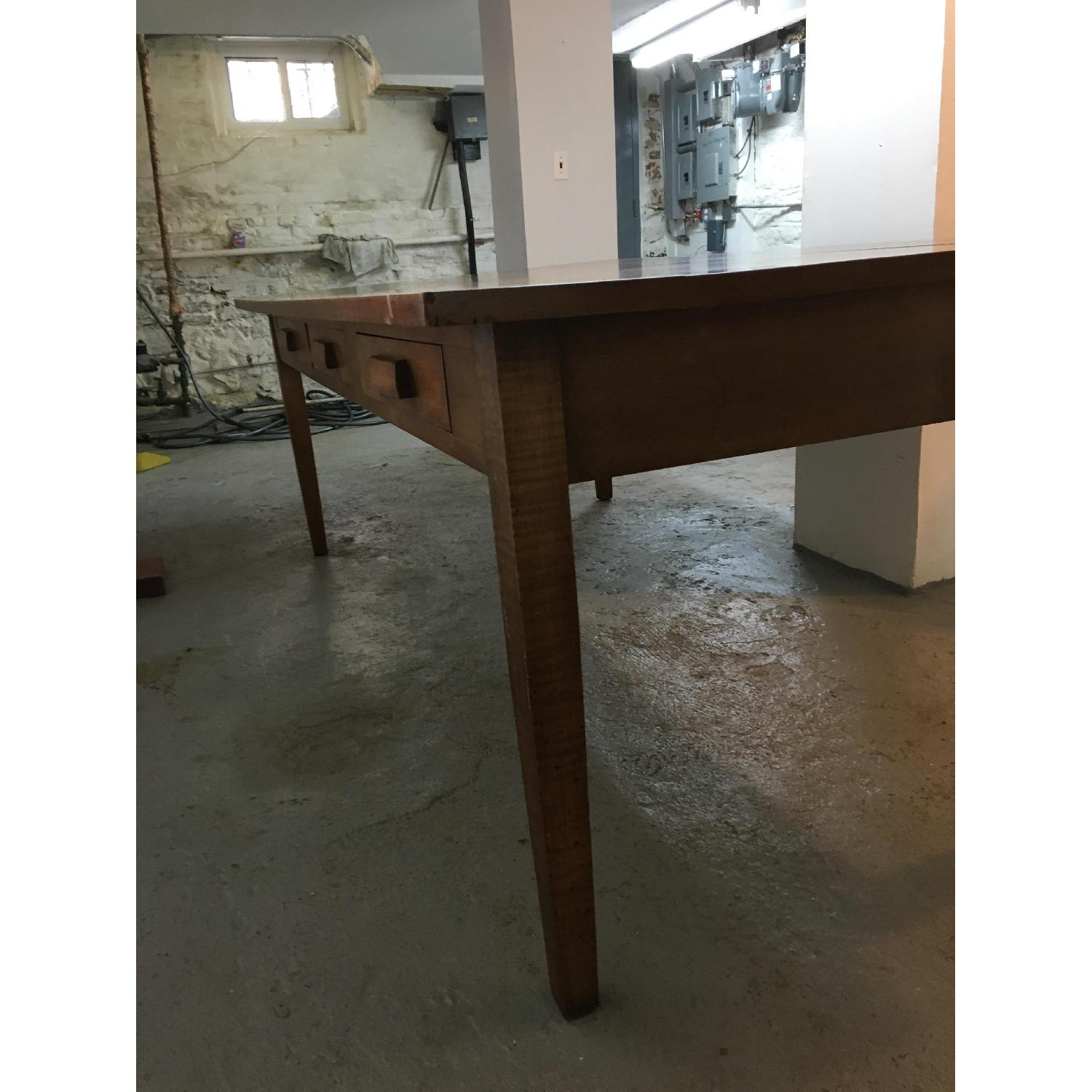 Vintage Solid Wood Dining Room/Library Table - image-3