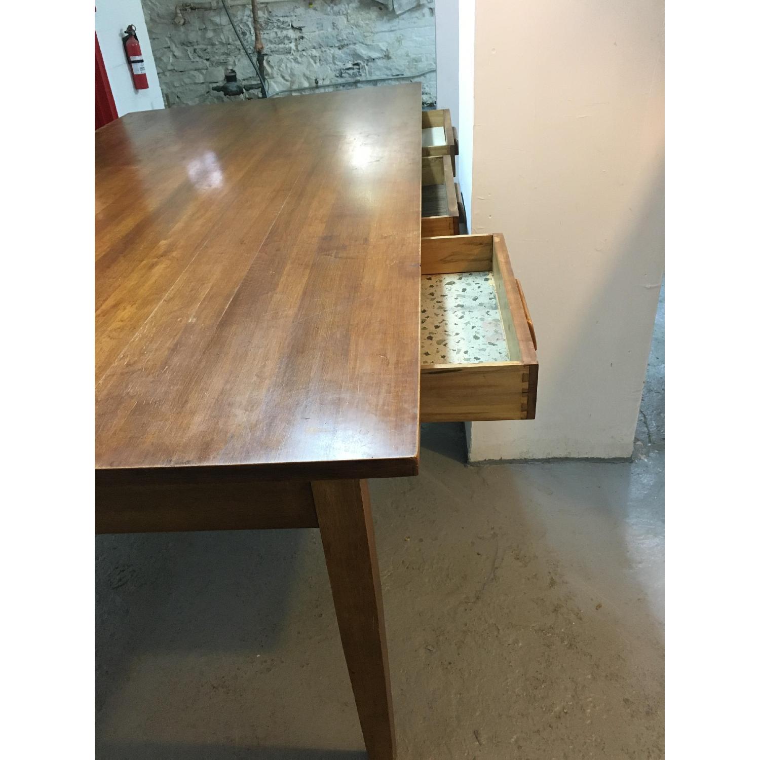 Vintage Solid Wood Dining Room/Library Table - image-10