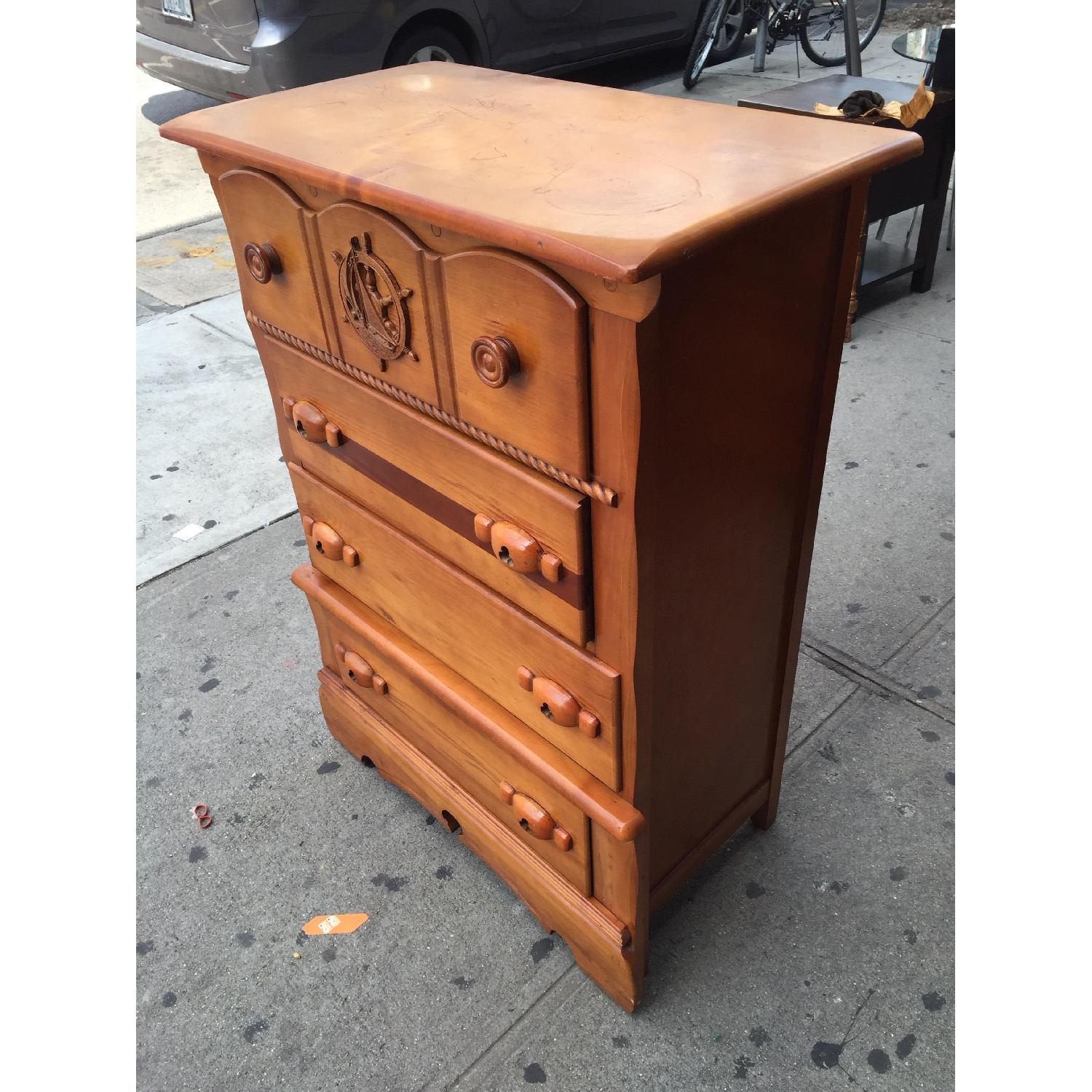 Vintage Solid Rock Maple & Hardwood Dressser - image-2