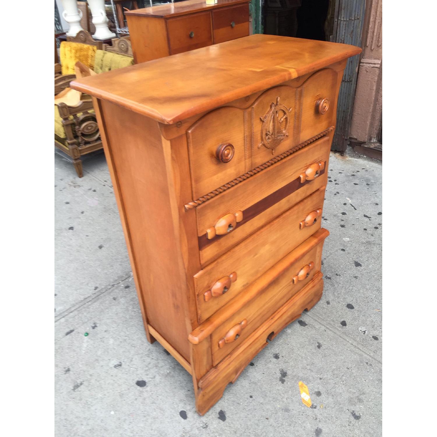 Vintage Solid Rock Maple & Hardwood Dressser - image-3