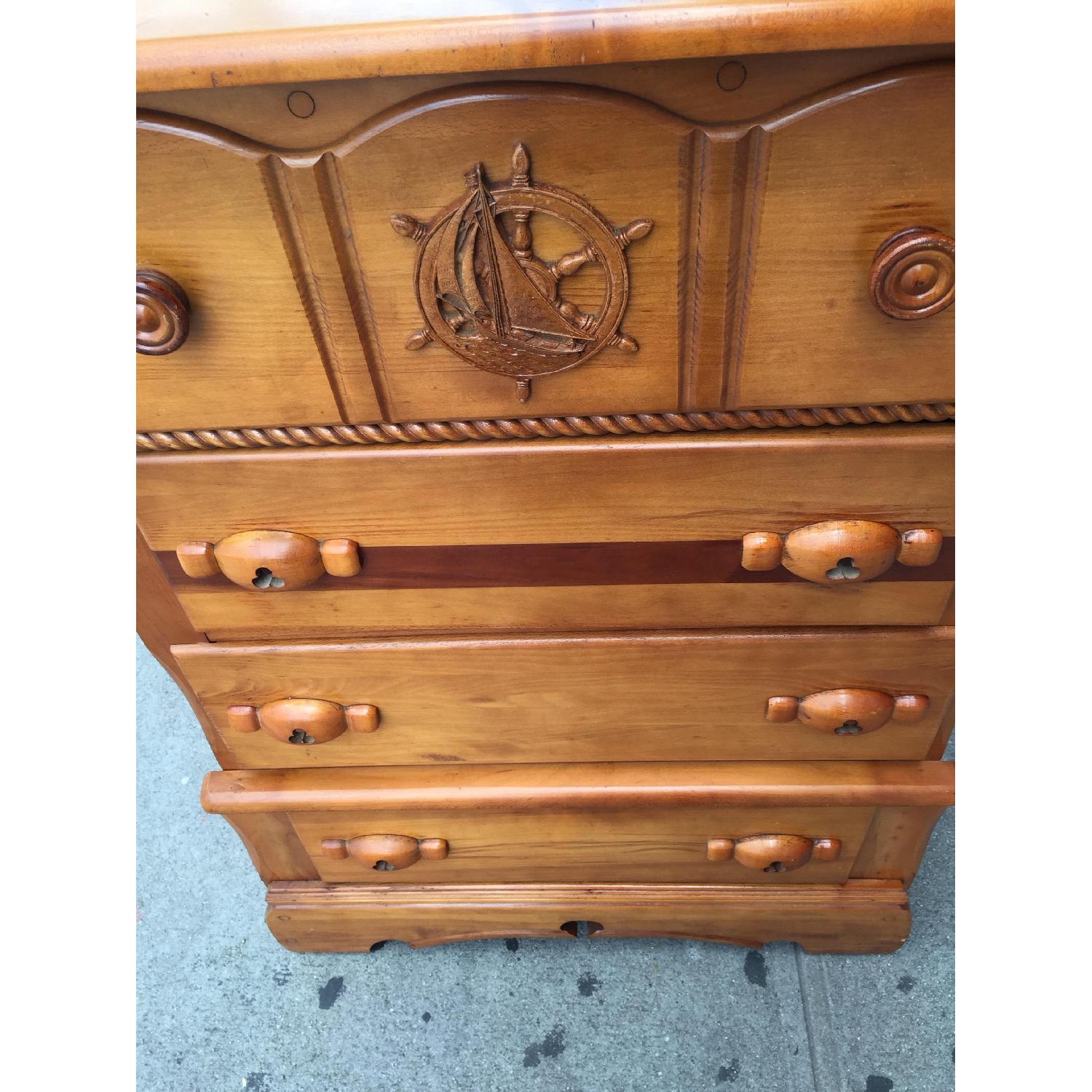 Vintage Solid Rock Maple & Hardwood Dressser - image-6