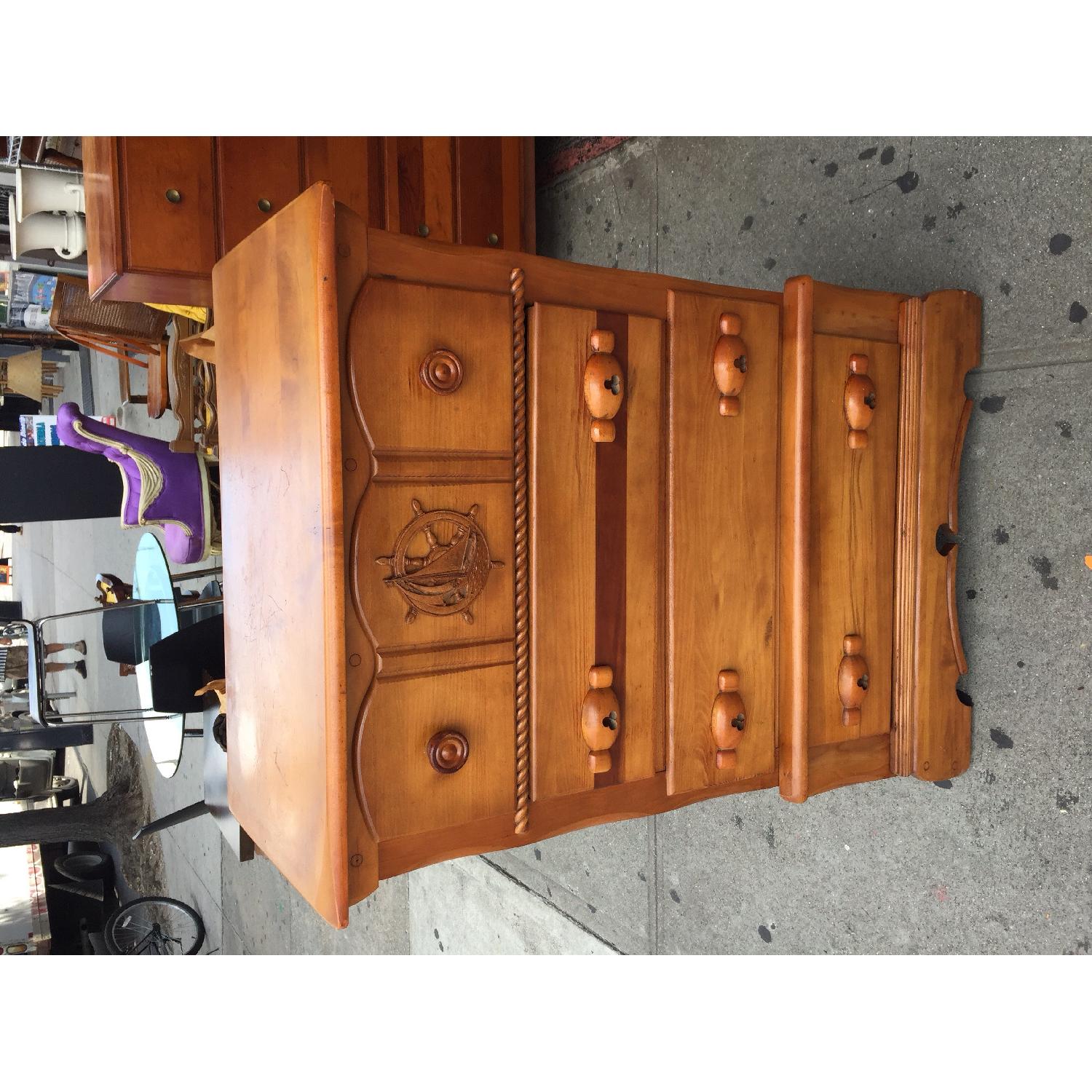 Vintage Solid Rock Maple & Hardwood Dressser - image-16