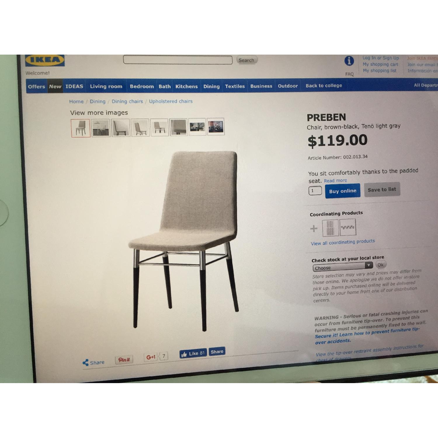 Ikea Dining Chairs - image-5