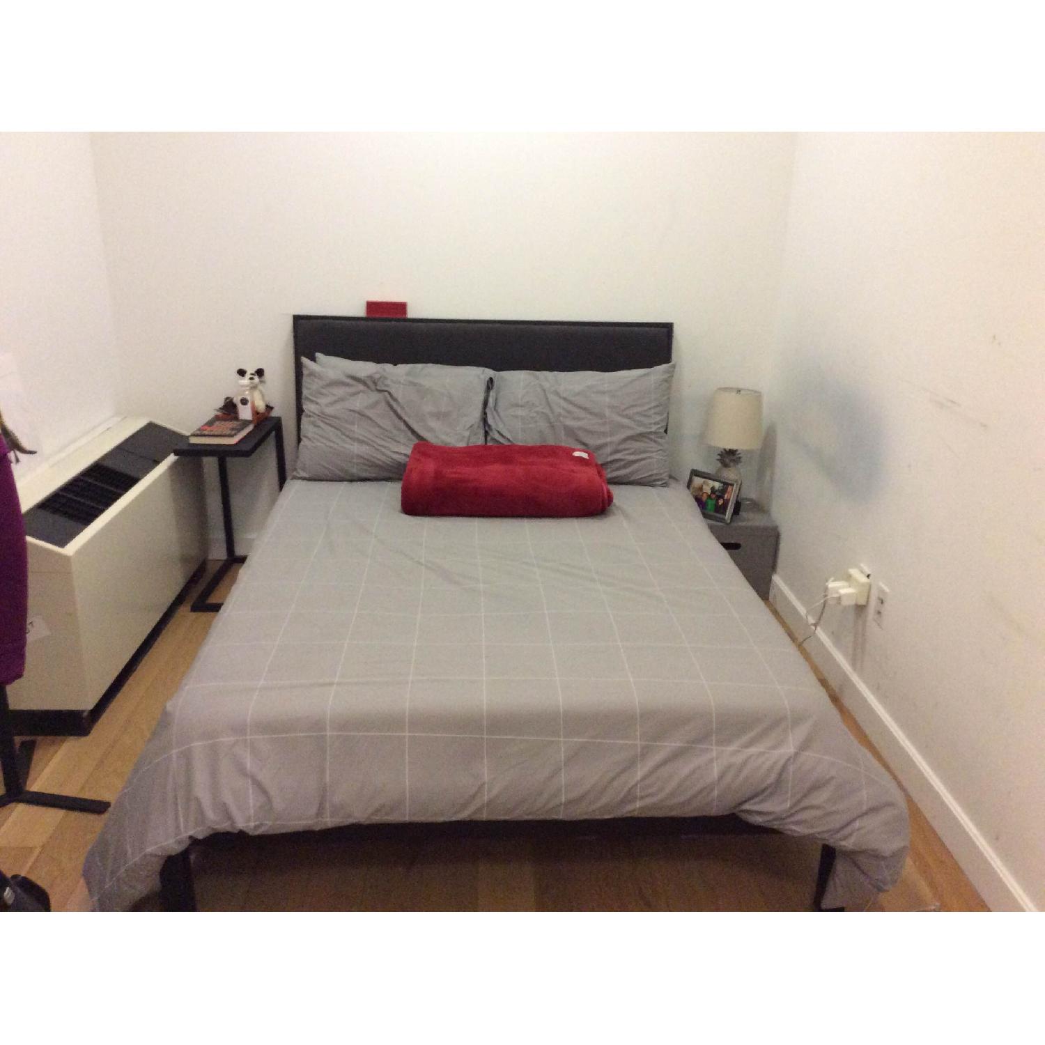 Crate & Barrel Isaac Charcoal Full Size Bed Frame - image-2