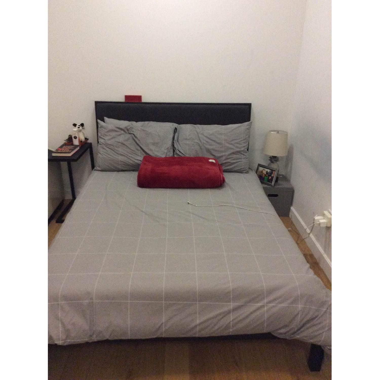 Crate & Barrel Isaac Charcoal Full Size Bed Frame - image-6