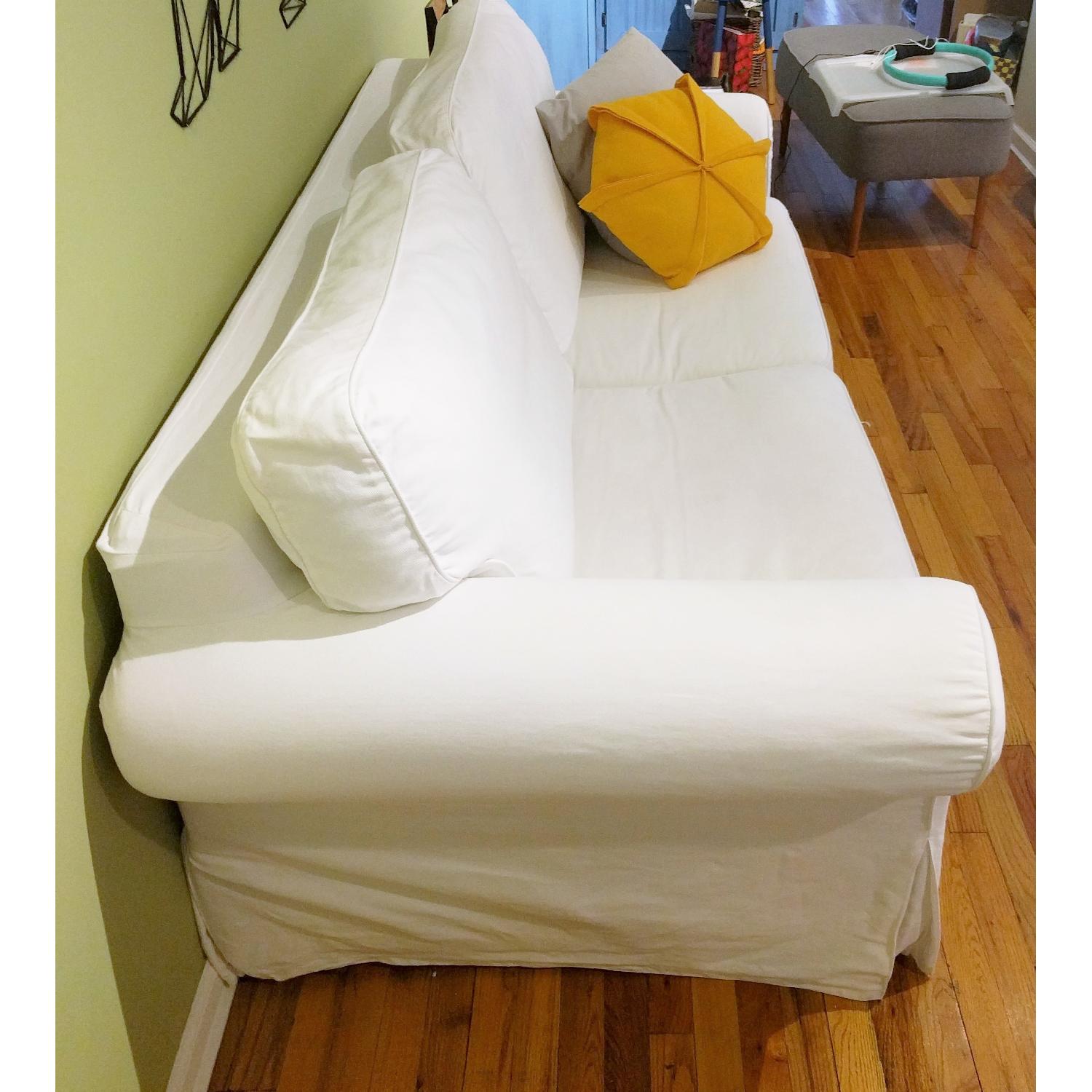 Ikea Ektorp White Sofa Bed - image-4
