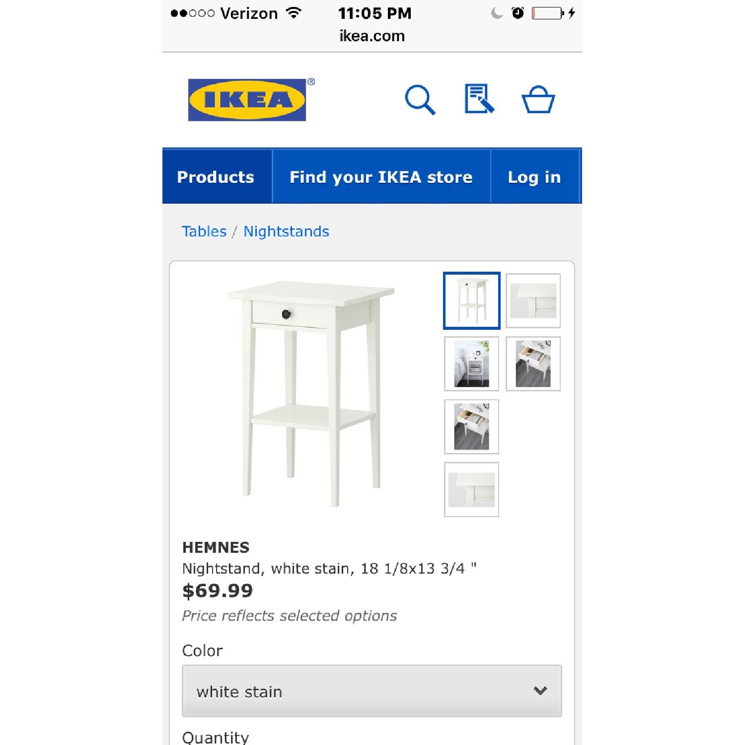 Ikea Hemnes Bedside Table - image-1