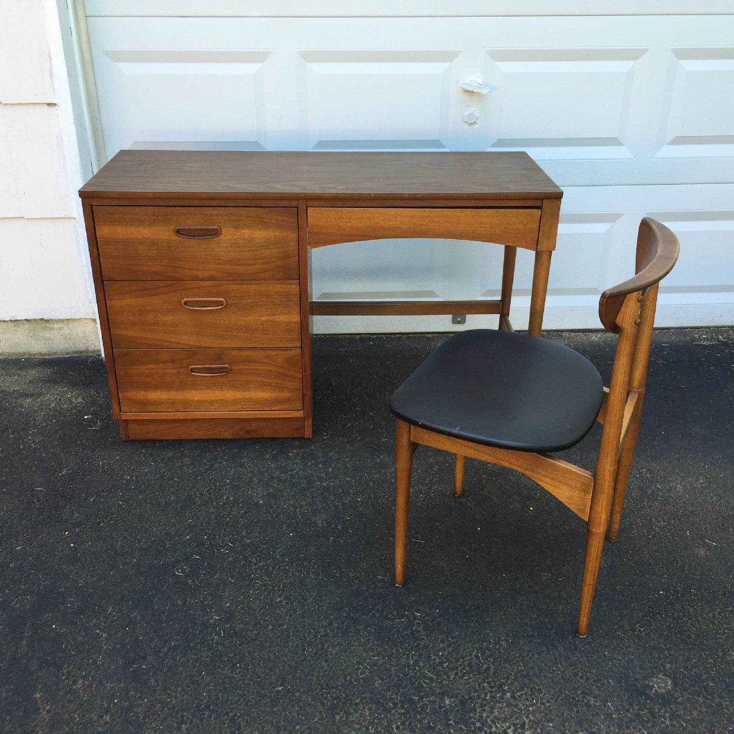 Mid-Century Modern Writing Desk & Chair - image-2