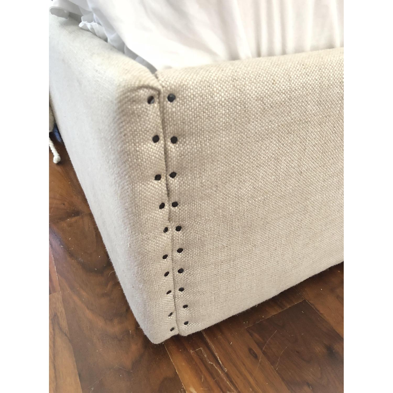 Restoration Hardware Floating King Size Belgium Linen Bed - image-1