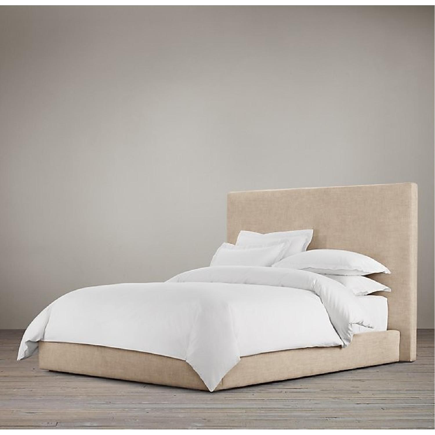 Restoration Hardware Floating King Size Belgium Linen Bed - image-2