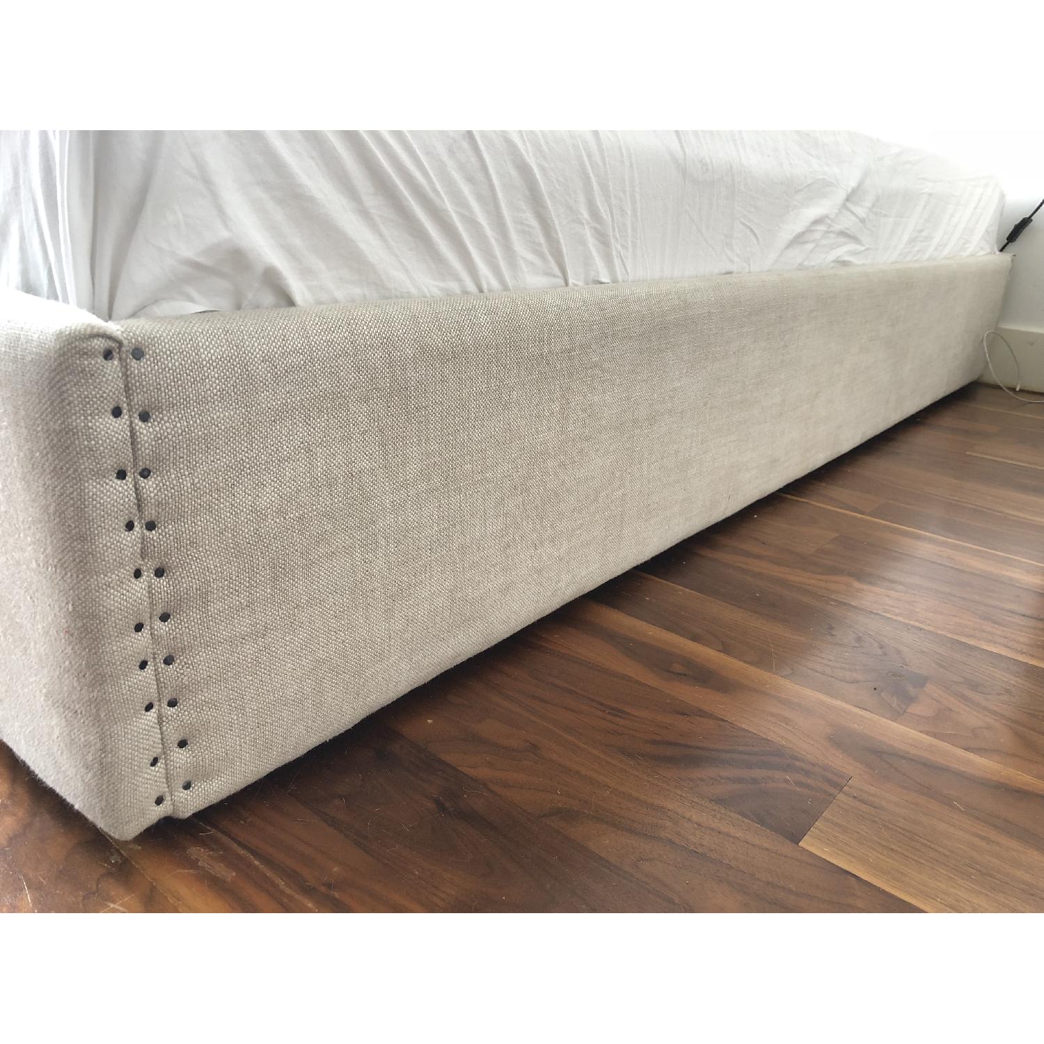 Restoration Hardware Floating King Size Belgium Linen Bed - image-3