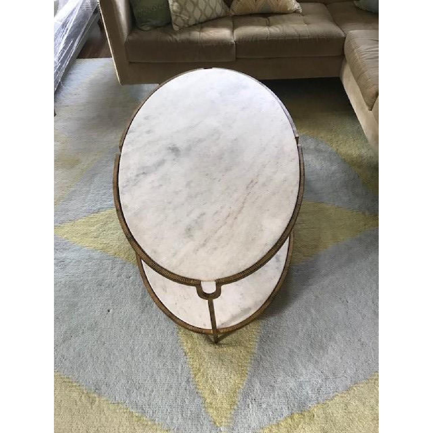 Marble & Brass Coffee Table - image-3