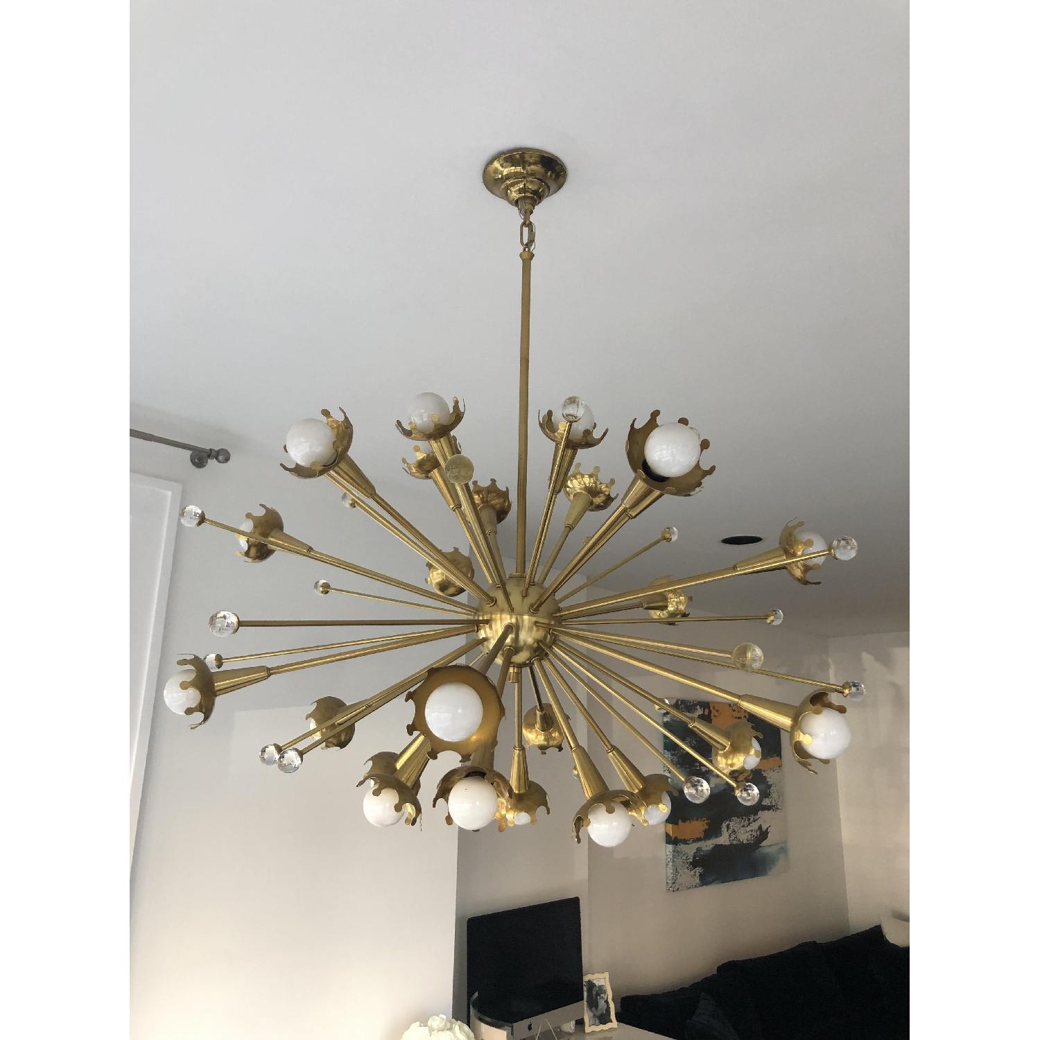 Jonathan Adler Sputnik Chandelier in Brass - image-4