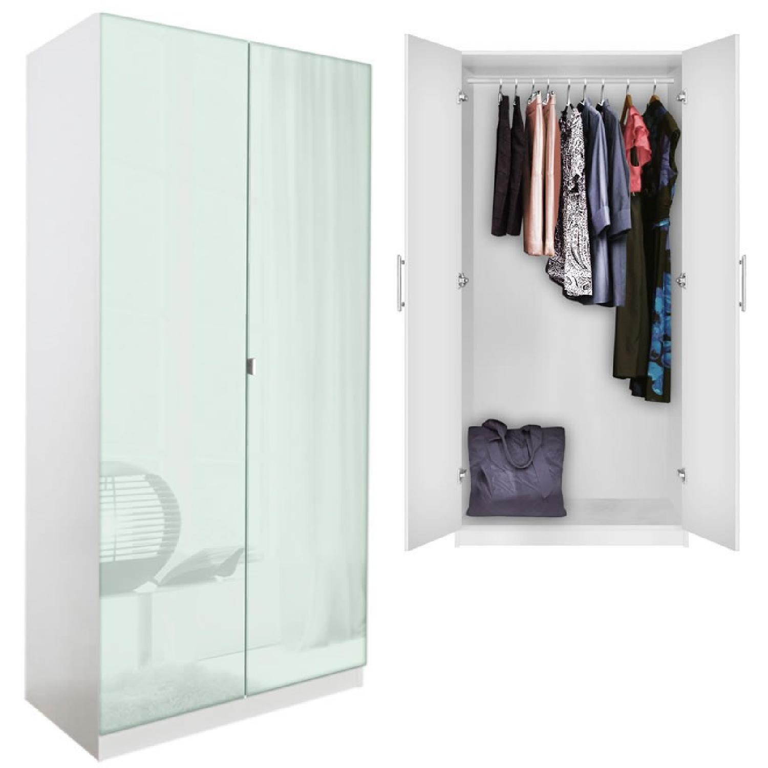 Contempo Space Double-Hanging Mirrored Wardrobe - image-1