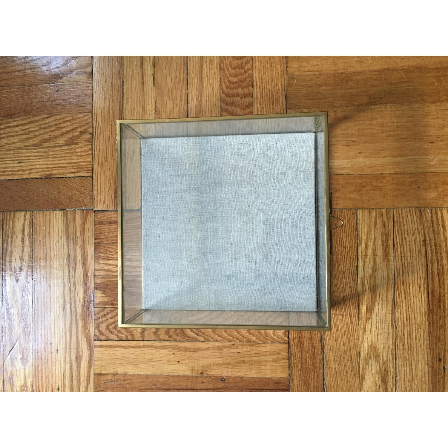 Crate & Barrel Clarus Square Brass Display/Jewelry Box - image-2