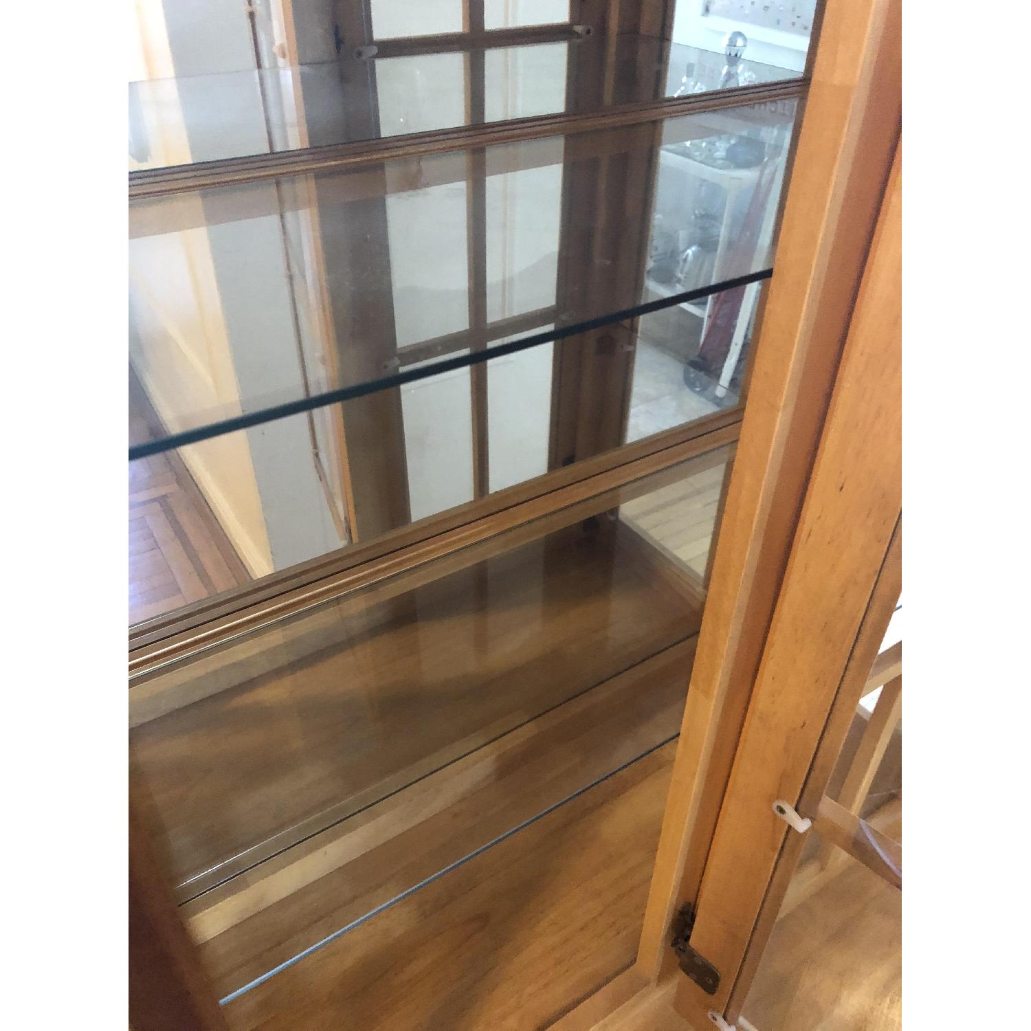 Wood Curio Cabinet w/ Glass Doors - image-2