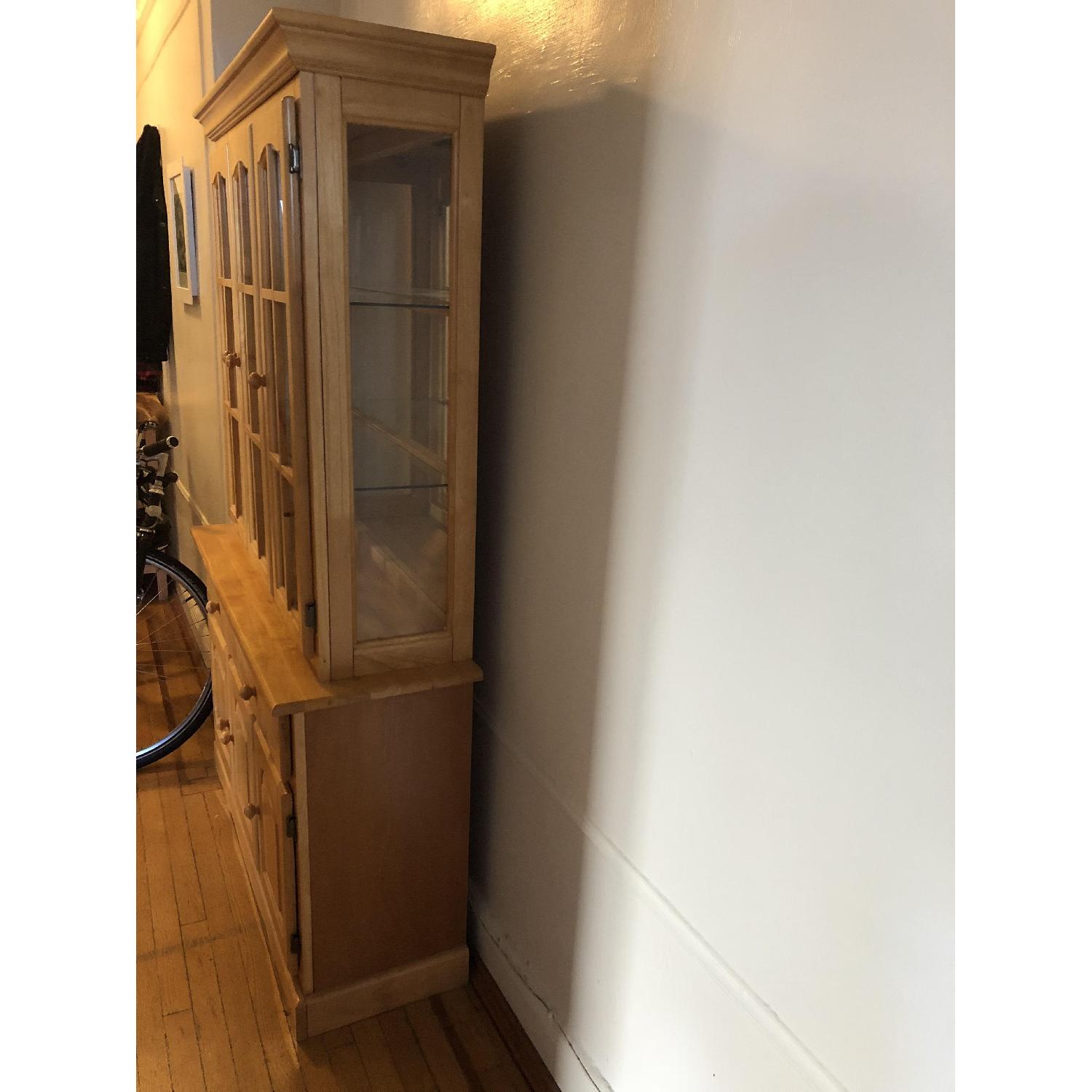 Wood Curio Cabinet w/ Glass Doors - image-4