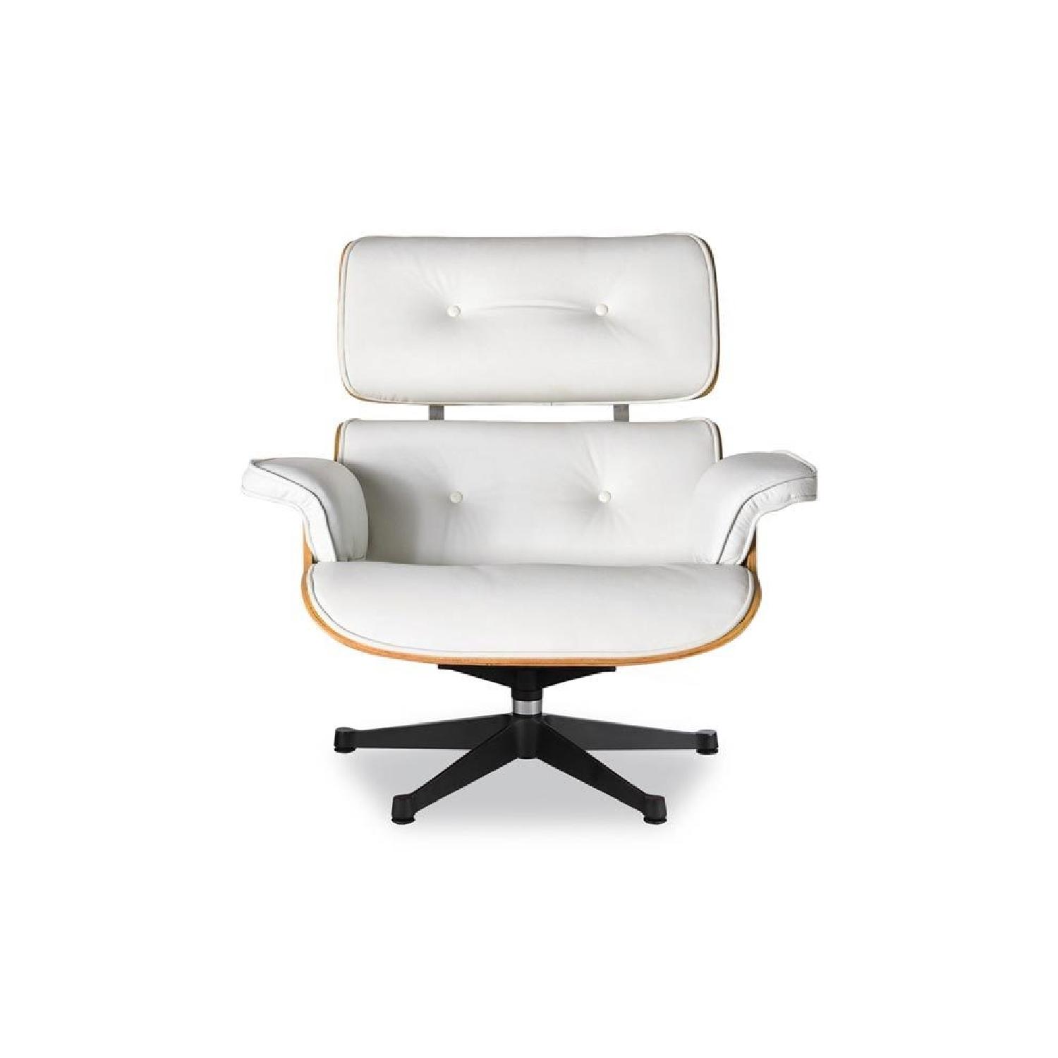 Eames Lounge Chair & Ottoman in White - image-1